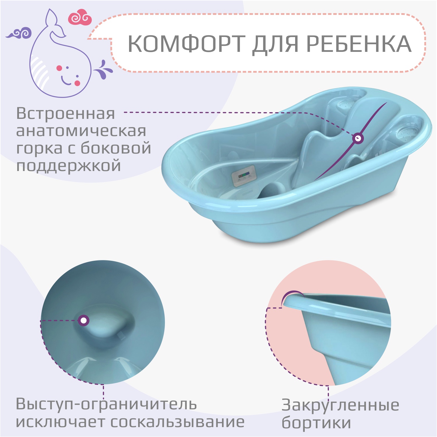 Ванночка KidWick Лайнер голубой - фото 3