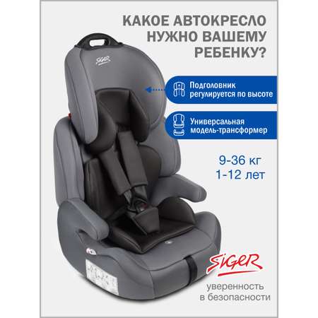 Автокресло SIGER SG517 1/2/3 (9-36 кг)