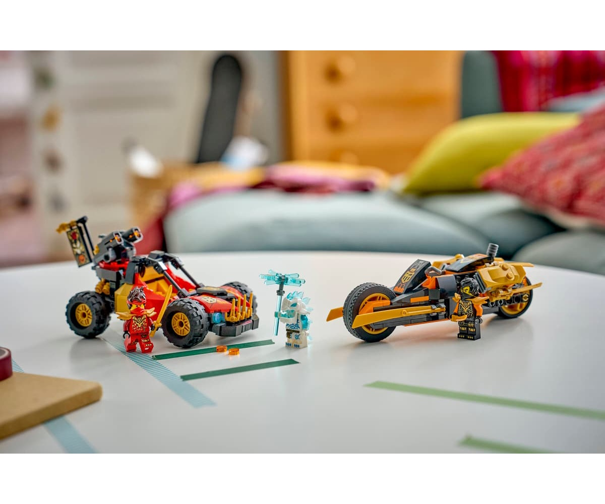 Конструктор LEGO NINJAGO Машинки Кая и Коула 394 дет. - фото 8