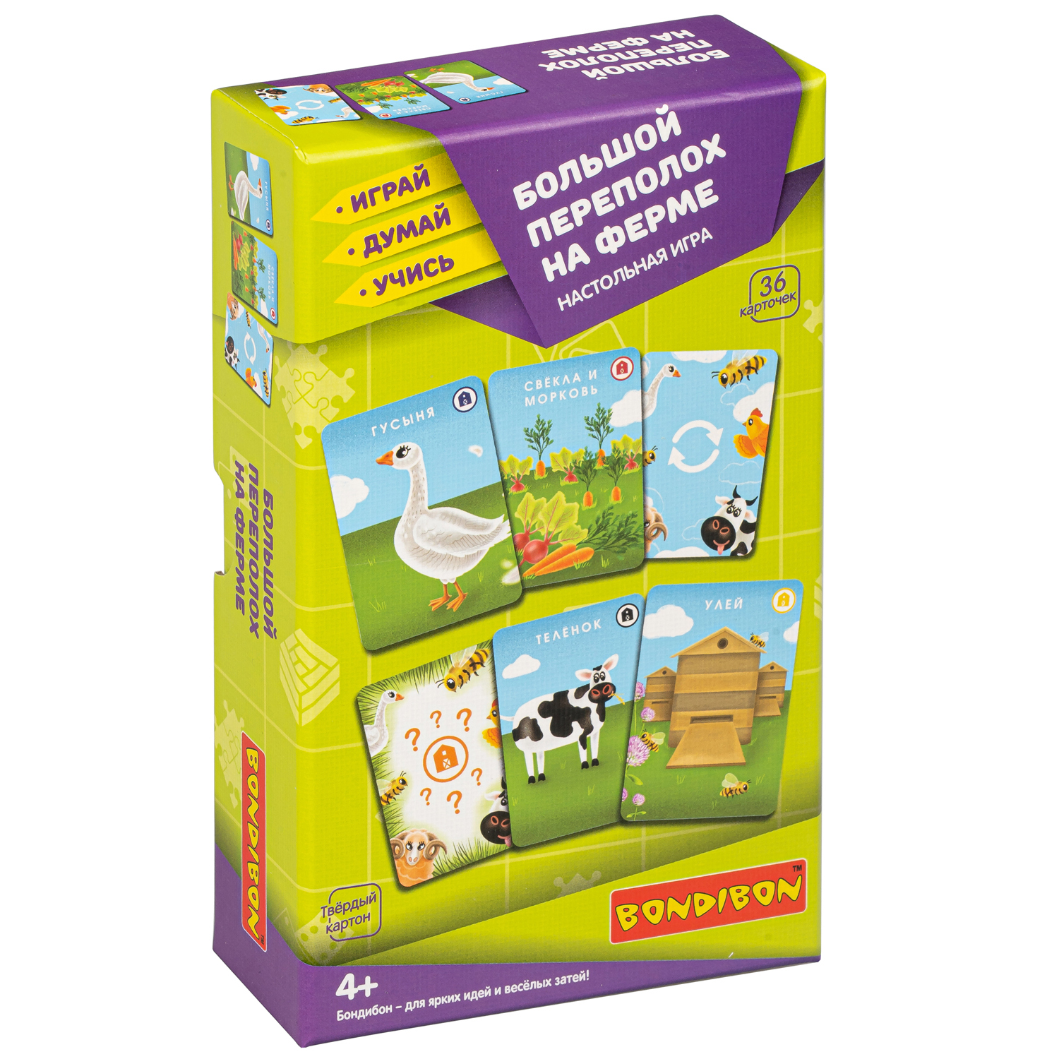 Настольная игра Bondibon Большой переполох на Ферме - фото 3