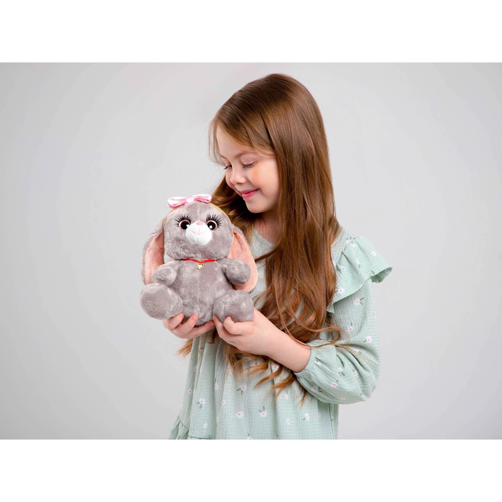 Мягкая игрушка Milo Toys Зайка в платье с повязкой - фото 8
