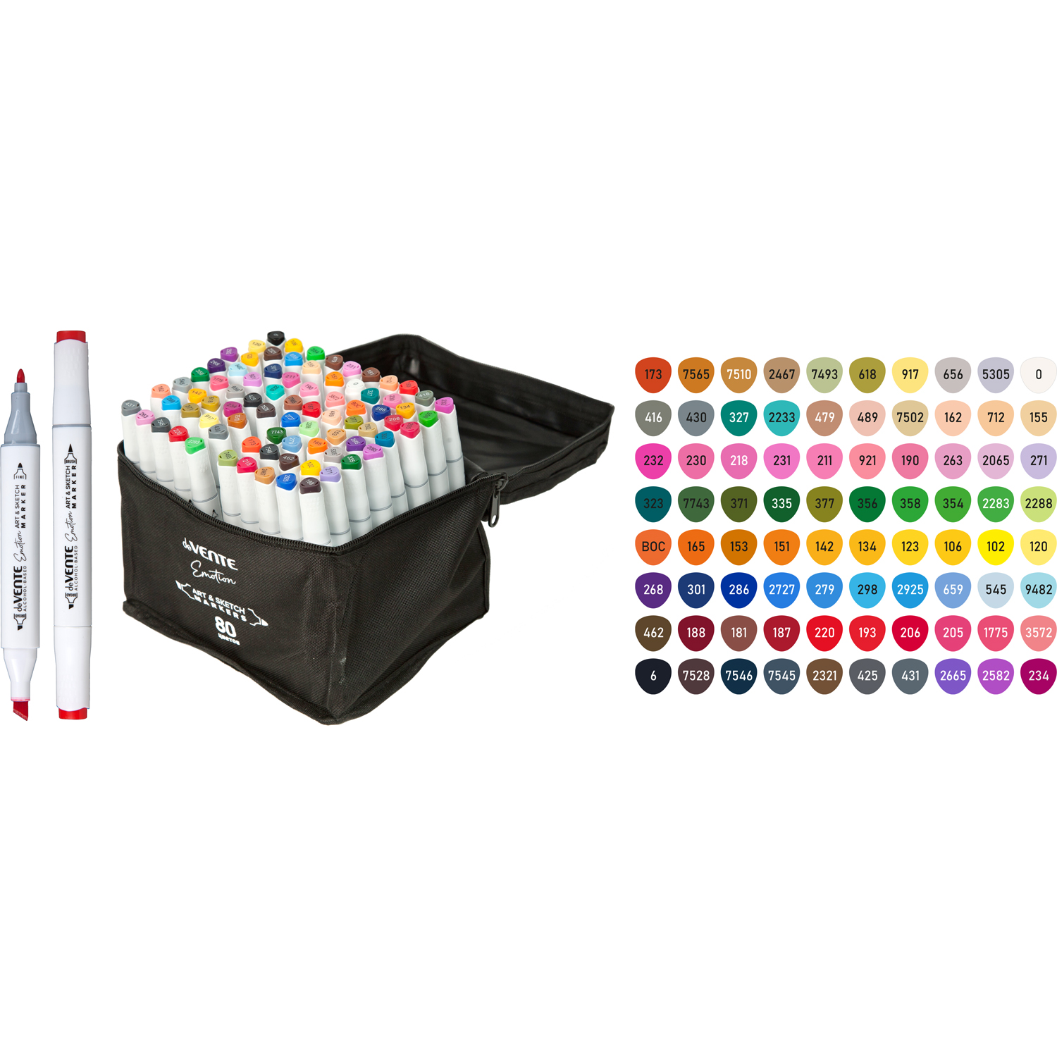 Скетчмаркеры deVENTE двусторонние 80 шт. - фото 7