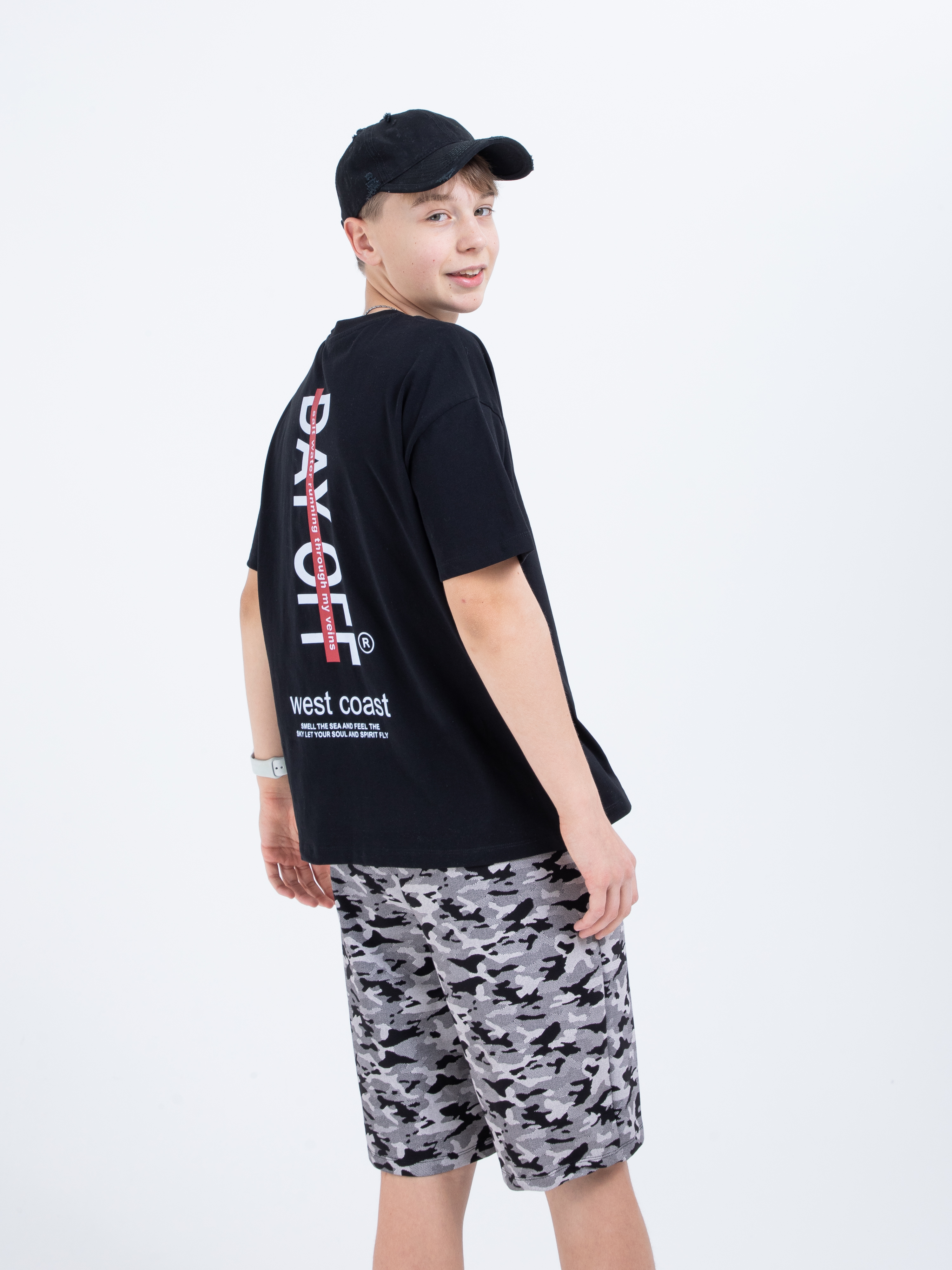 Футболка STELLA MODA 11217_черный - фото 14