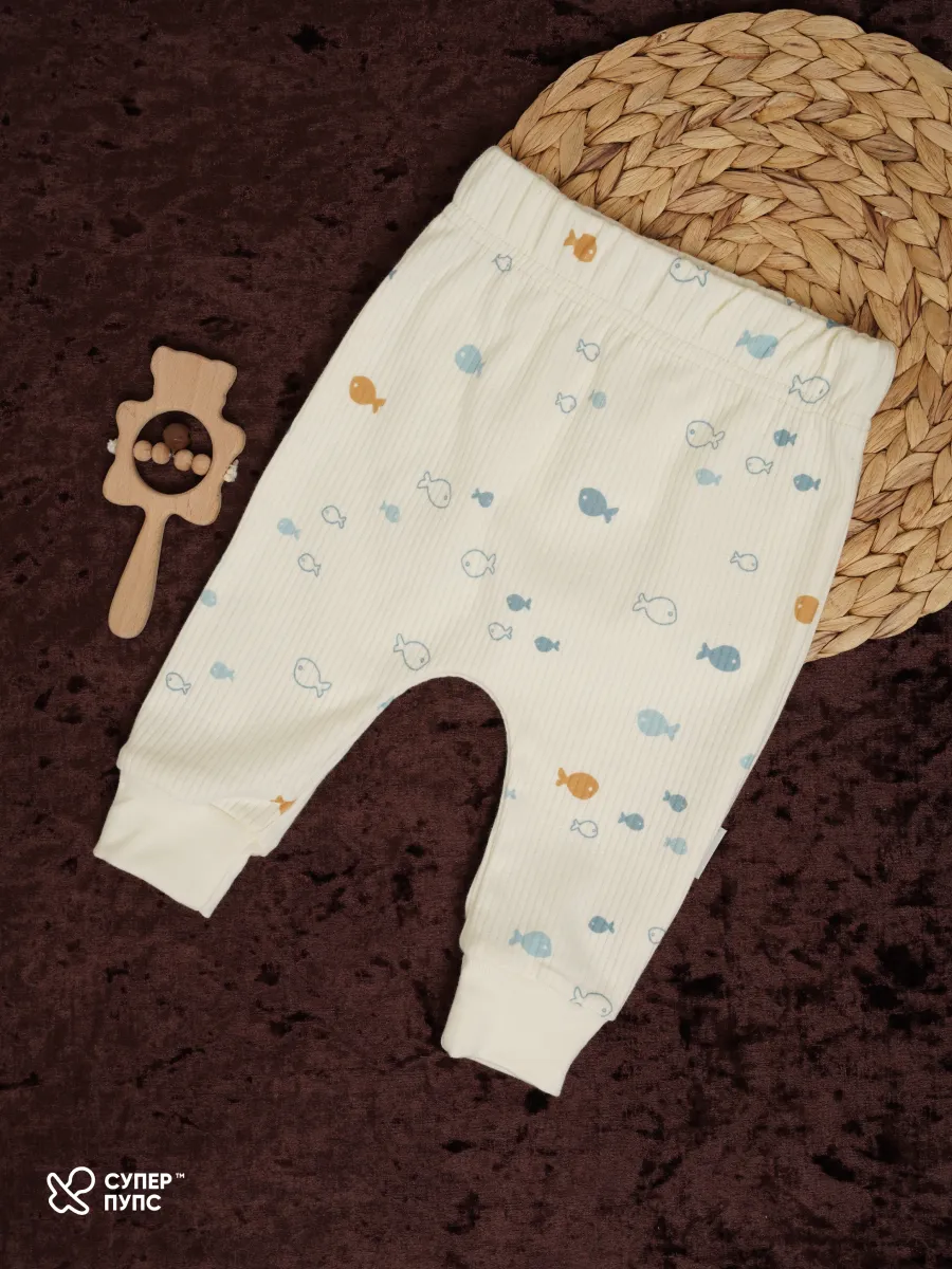 Штанишки 3 шт Супер Пупс нбр/3пр/шт/sk21/полоска/рыбки - фото 4