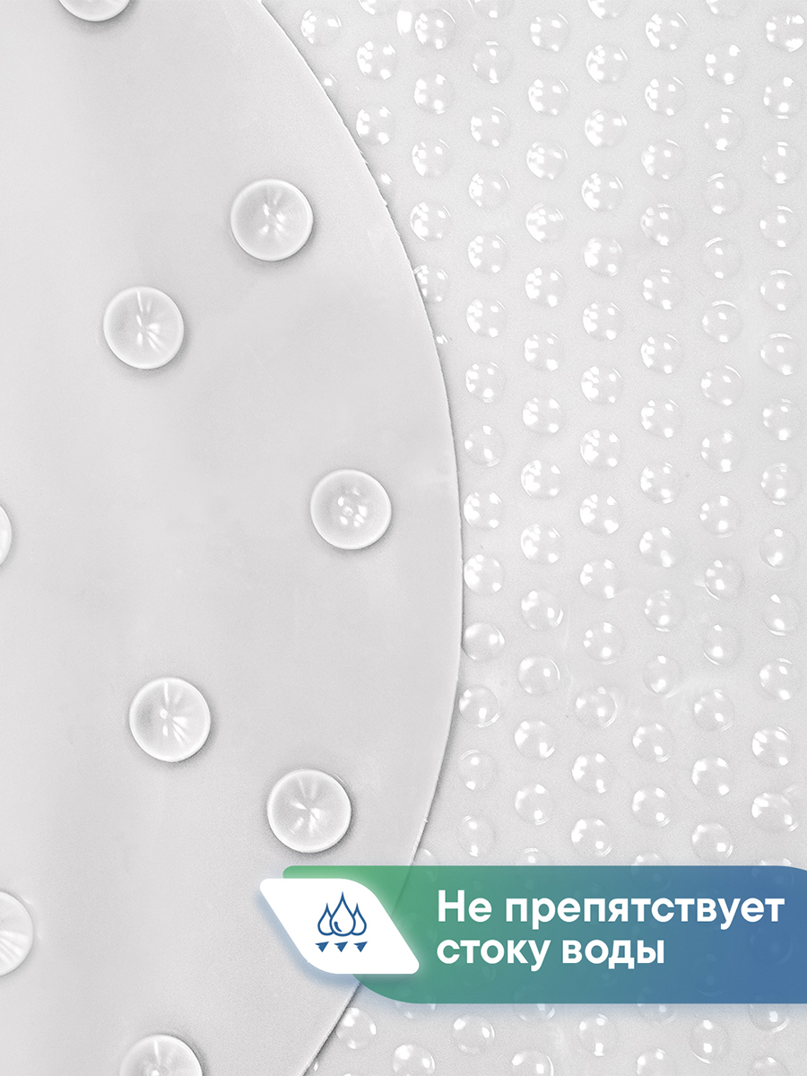 Коврик для ванной VILINA белый 0.38 x 0.68 см 1 шт. - фото 4