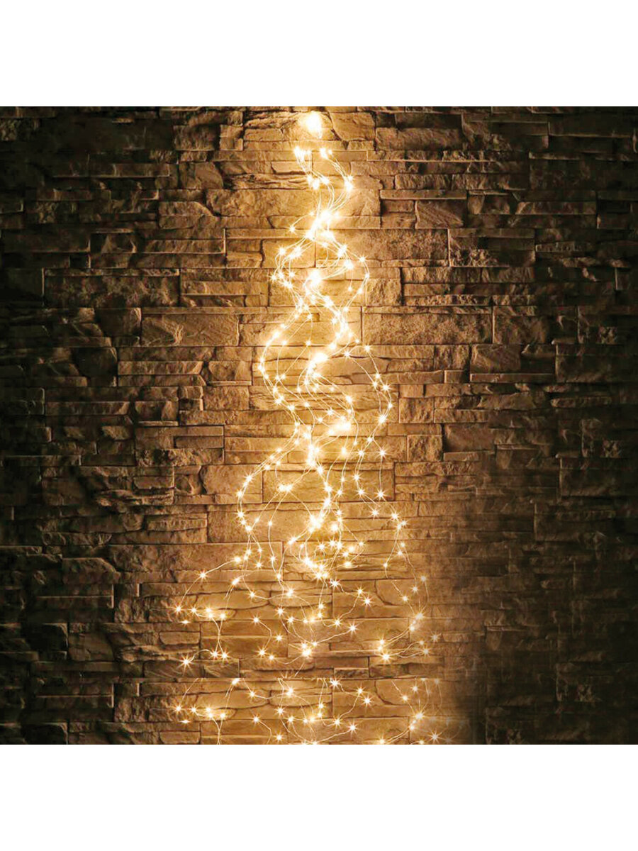 Гирлянда новогодняя Золотая сказка конский хвост интерьерная для дома и на елку 2 м от сети светодиодная - фото 9