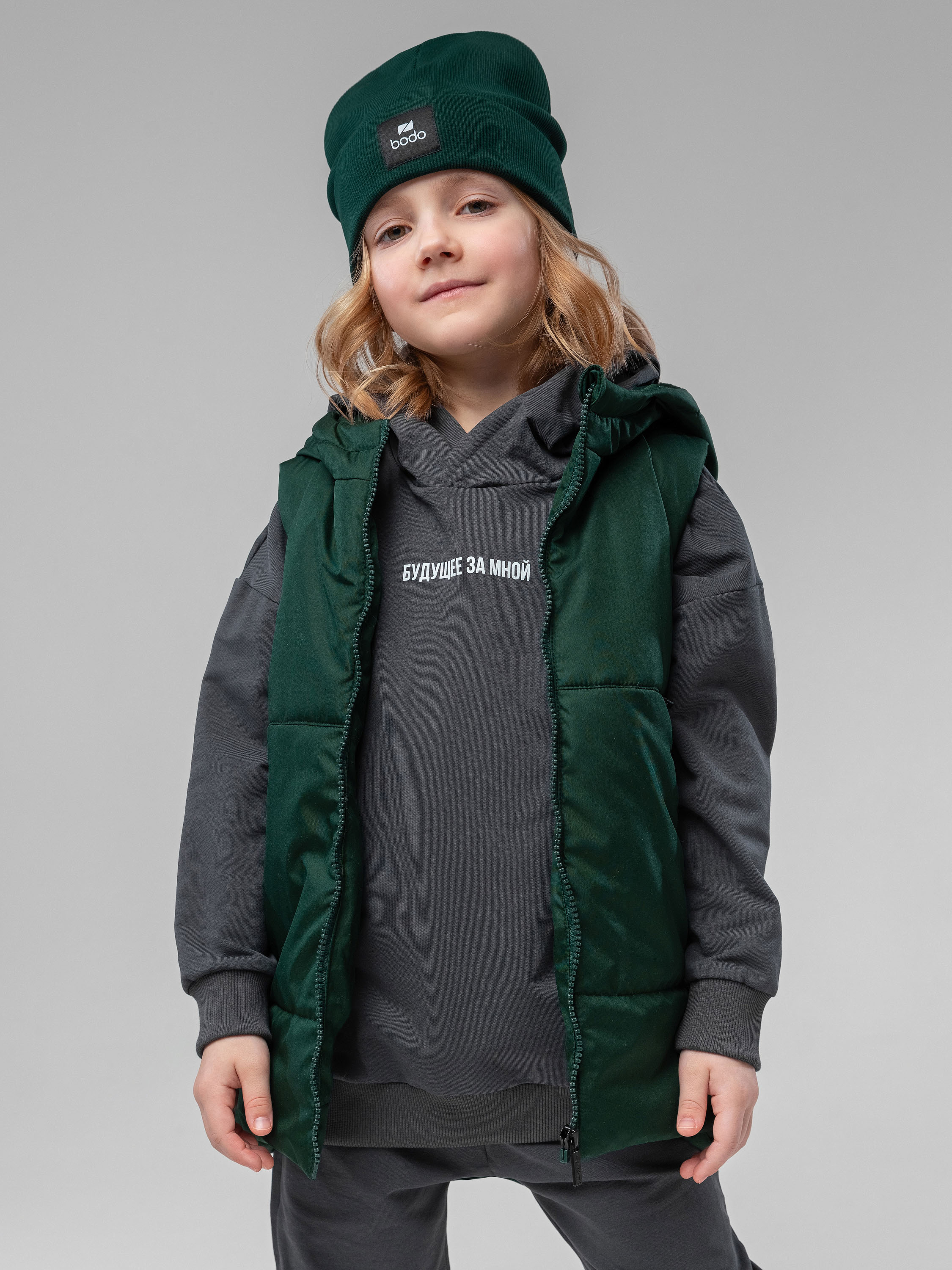 Жилет Bodo 14-68МU_темно-зеленый - фото 3