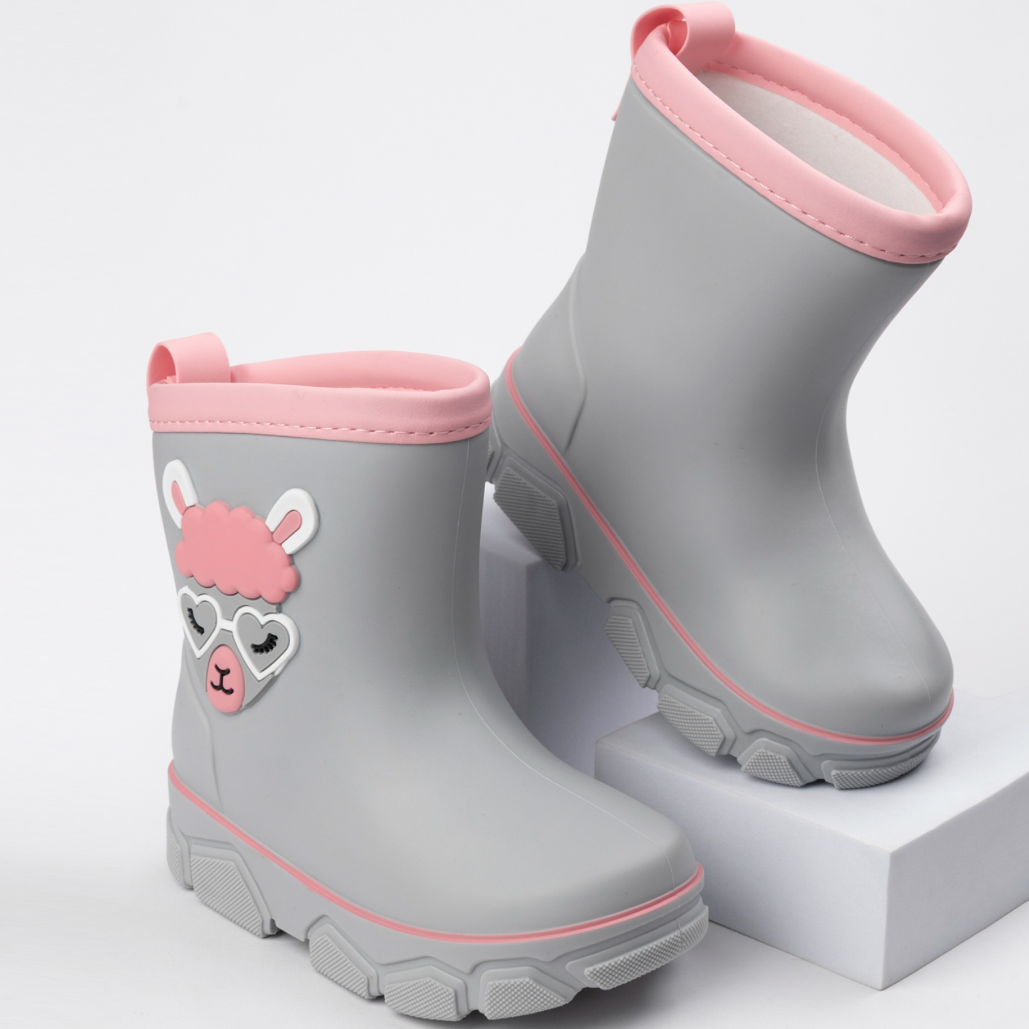 Сапоги резиновые TikkaGo 2L01_2521_grey-pink - фото 1