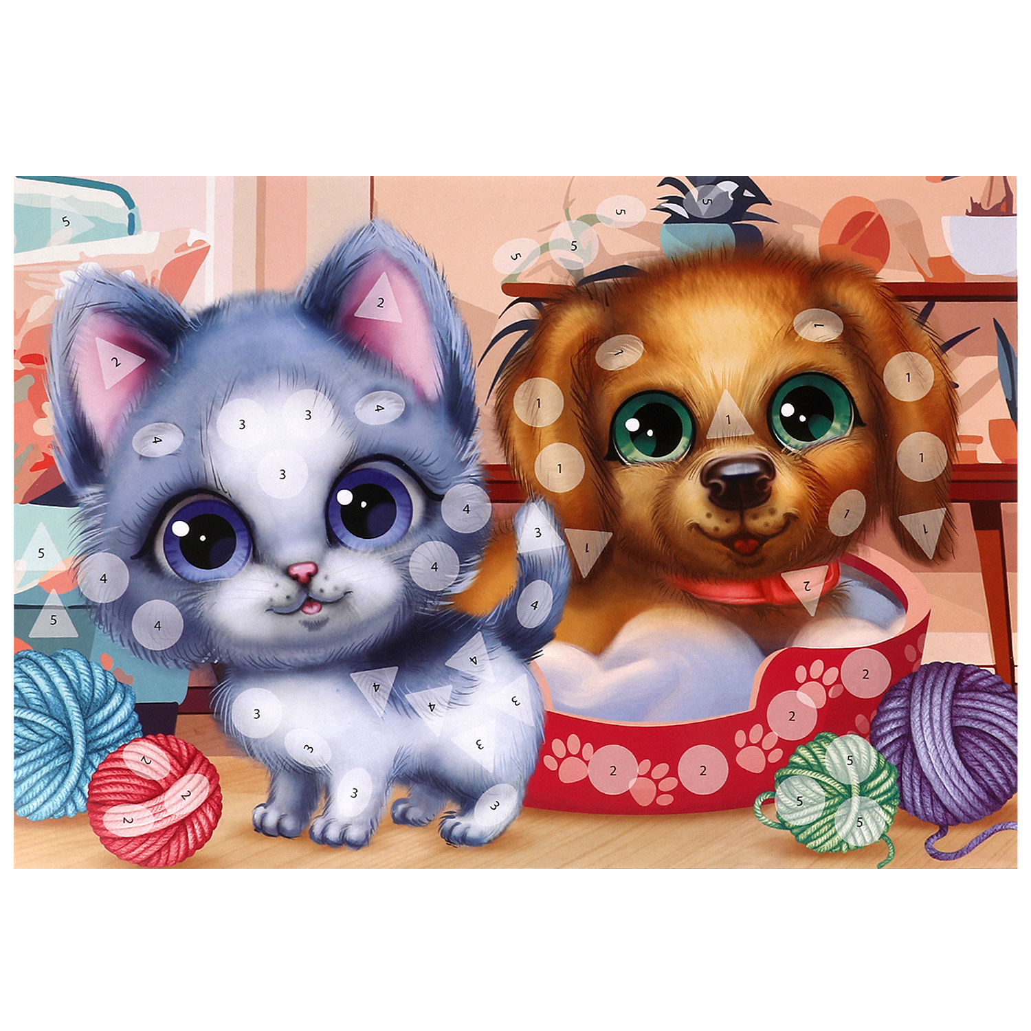 Картина по номерам Multiart Котик и песик - фото 3