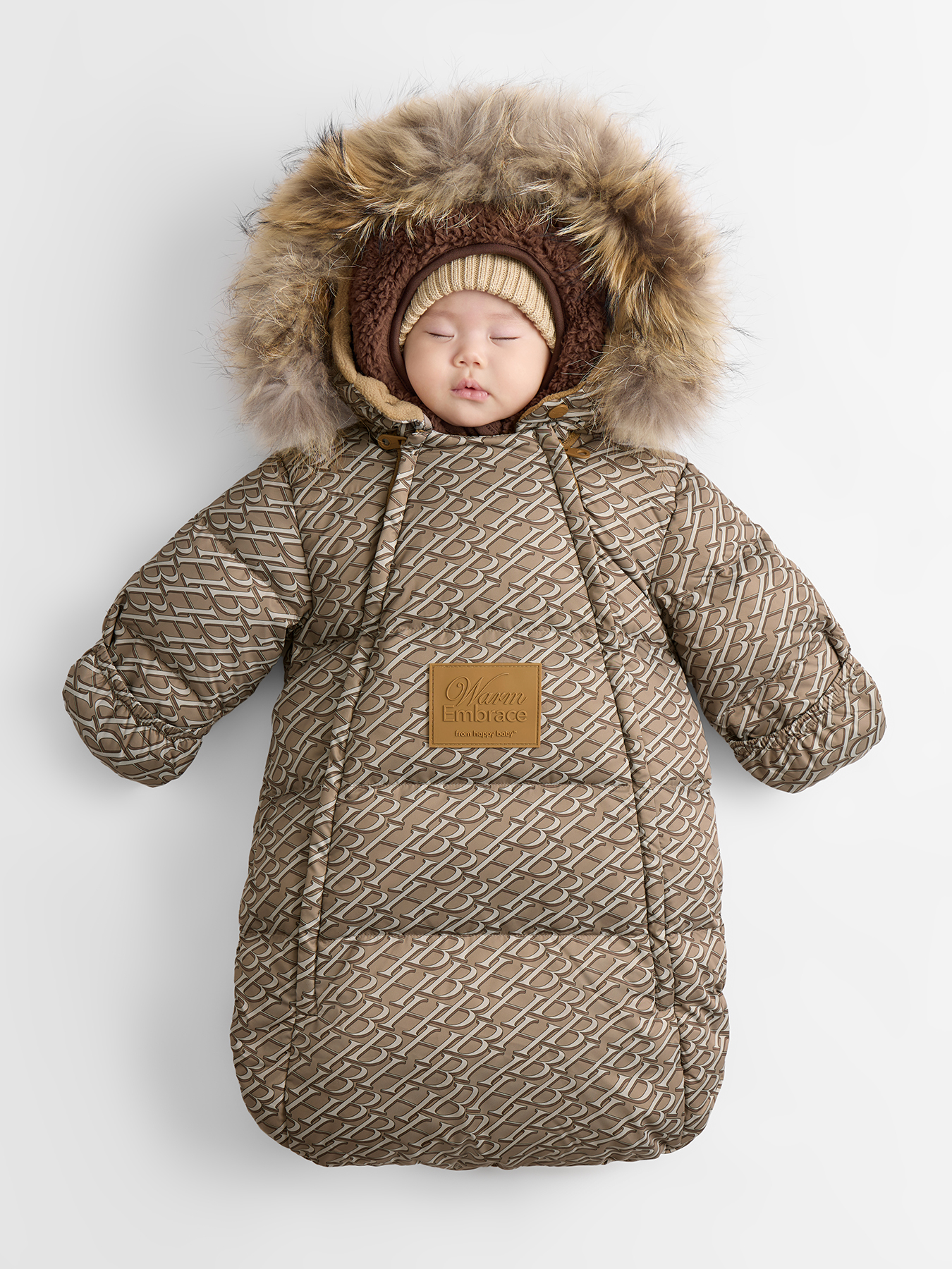 Конверт в коляску Happy Baby коричневый - фото 1