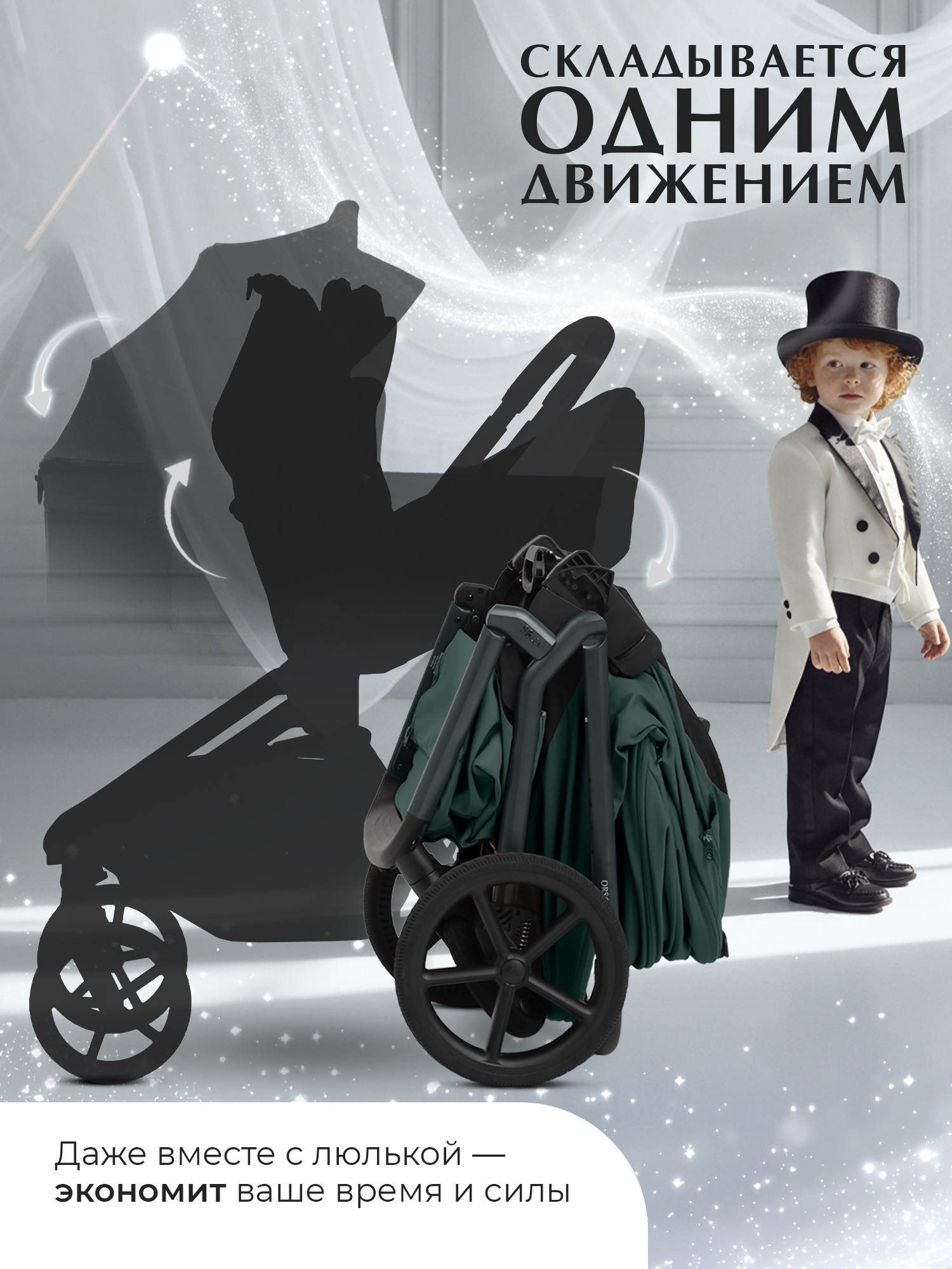 Коляска 2в1 Sweet Baby Orso Emerald бирюзовый - фото 2