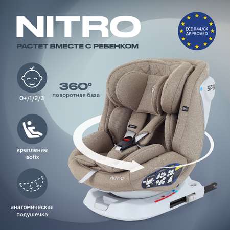 Автокресло Rant Nitro isofix Isofix 0+/1/2/3 (0-36 кг) бежевый