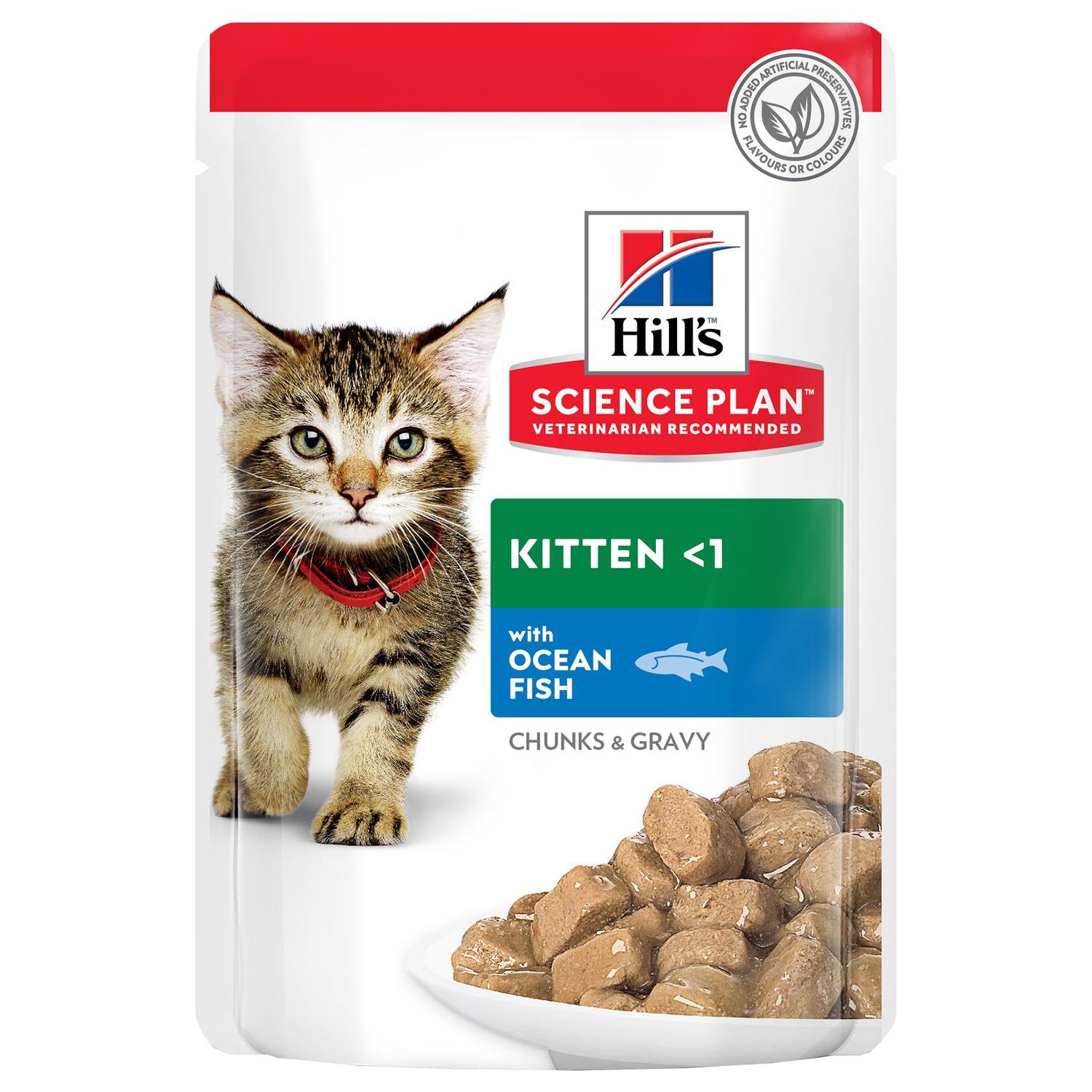 Корм влажный для котят HILLS 85г Science Plan Healthy Development с океанической рыбой пауч - фото 1