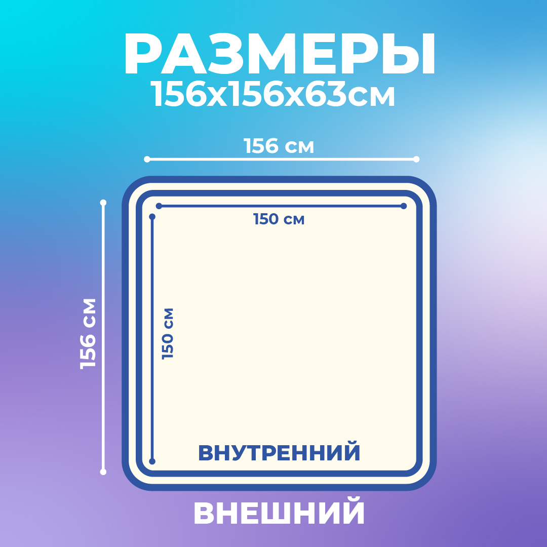 Манеж детский игровой CINLANKIDS 150*150*66 MGI-02/5 - фото 2