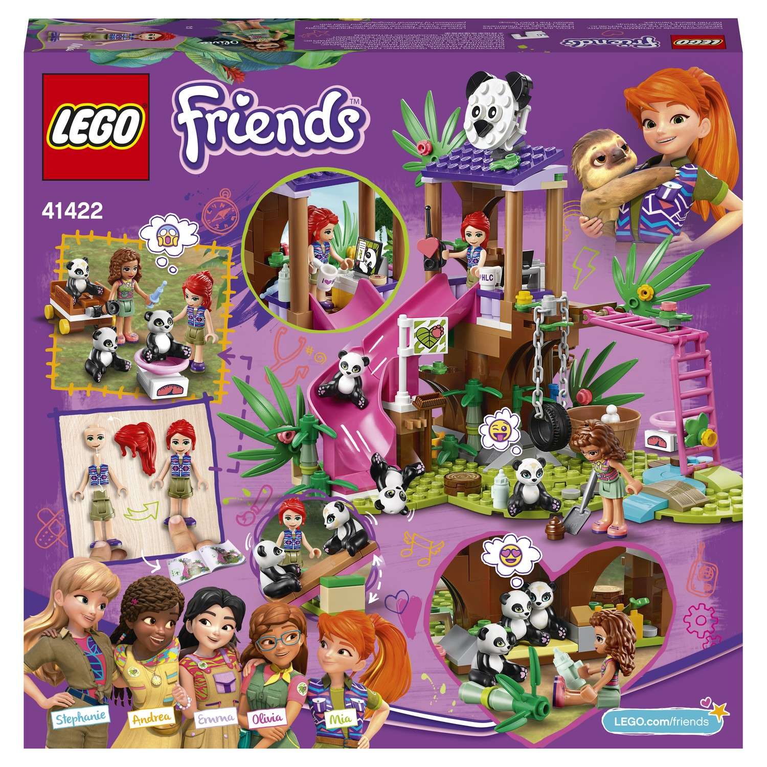 Конструктор LEGO Friends Домик для панд на дереве блочный - фото 3