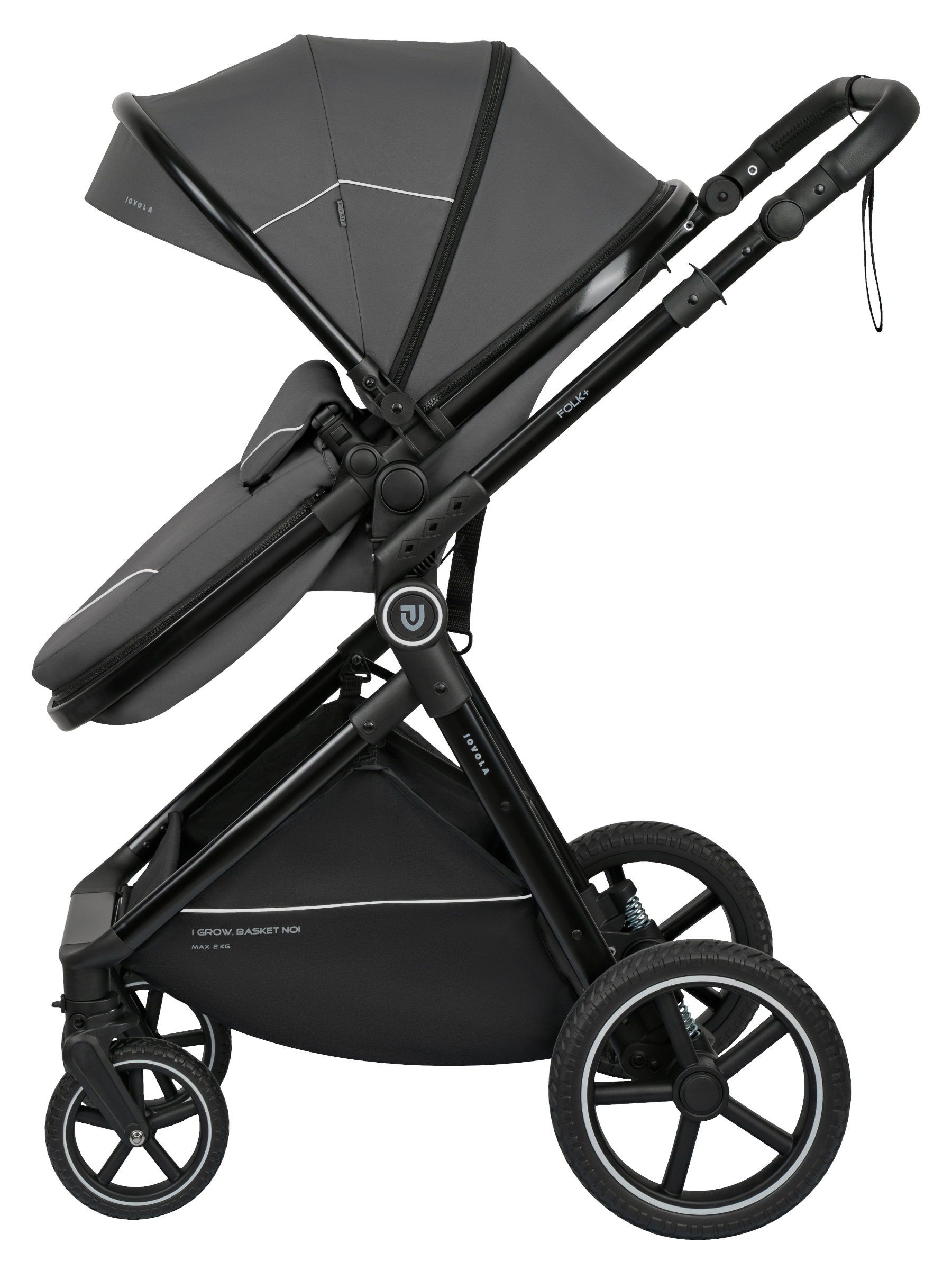 Коляска трансформер JOVOLA Folk+ серый серый - фото 16