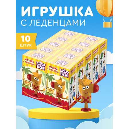 Леденцы с игрушкой Сладкая сказка Happy box зебра в клеточку 30г