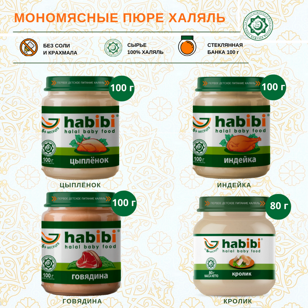 Пюре Habibi Кролик с 6 мес 80 г 6 упак. - фото 4