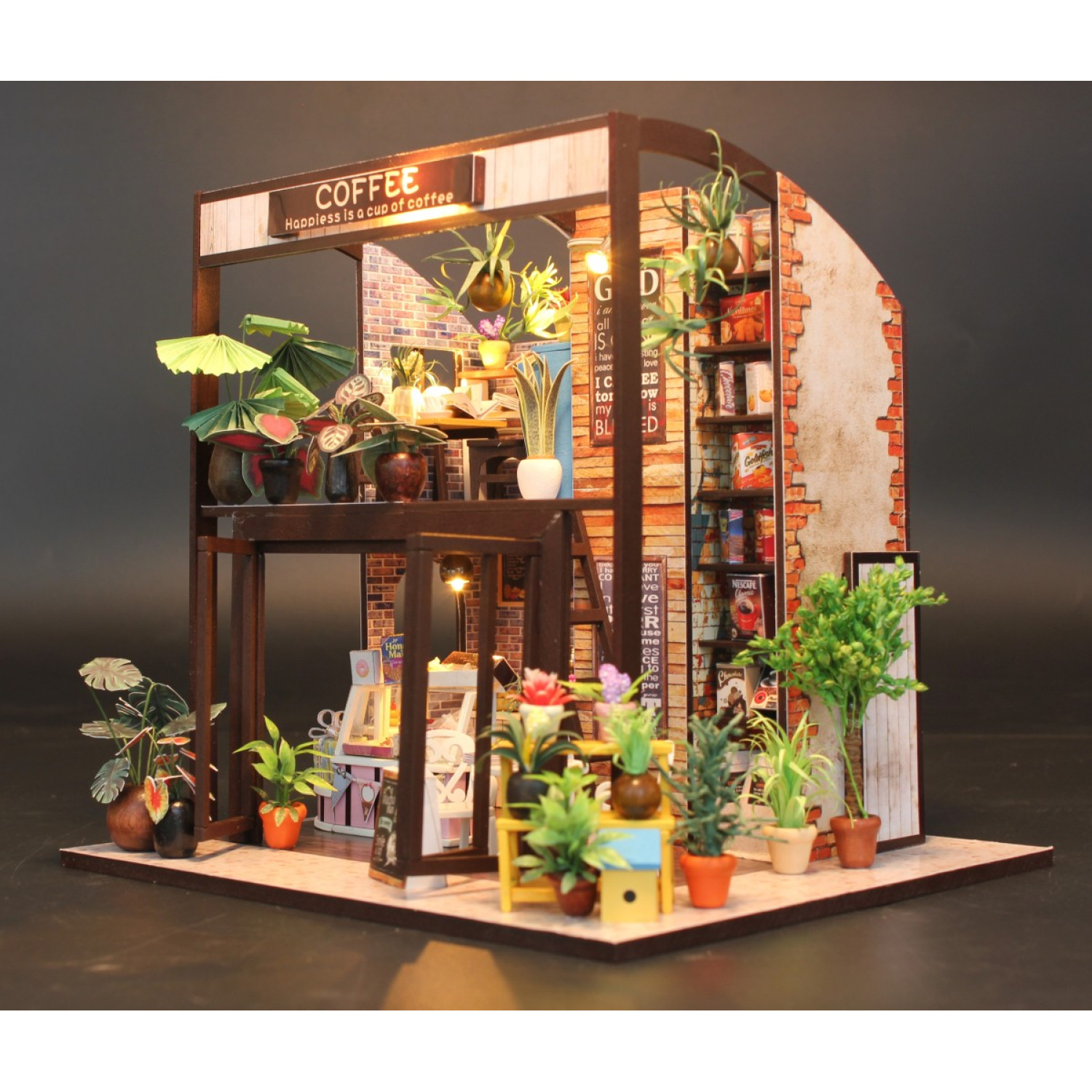 Интерьерный конструктор HitToy Румбокс Кофейня с куполом M027 - фото 5