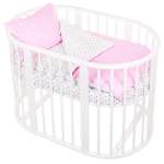 Комплект постельного белья Lemony kids Starfall розовый-белый 3 предмета