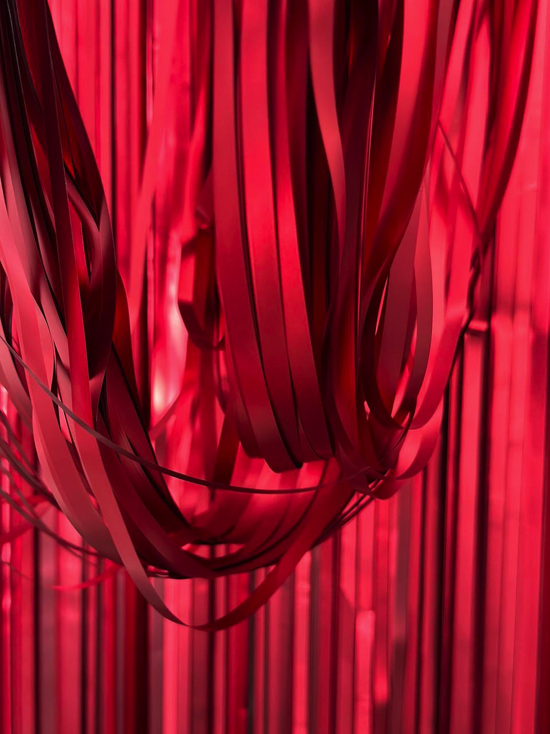 Дождик для фотозоны ZHIYU MENG матовый красный 2х1м 4 штуки - фото 4