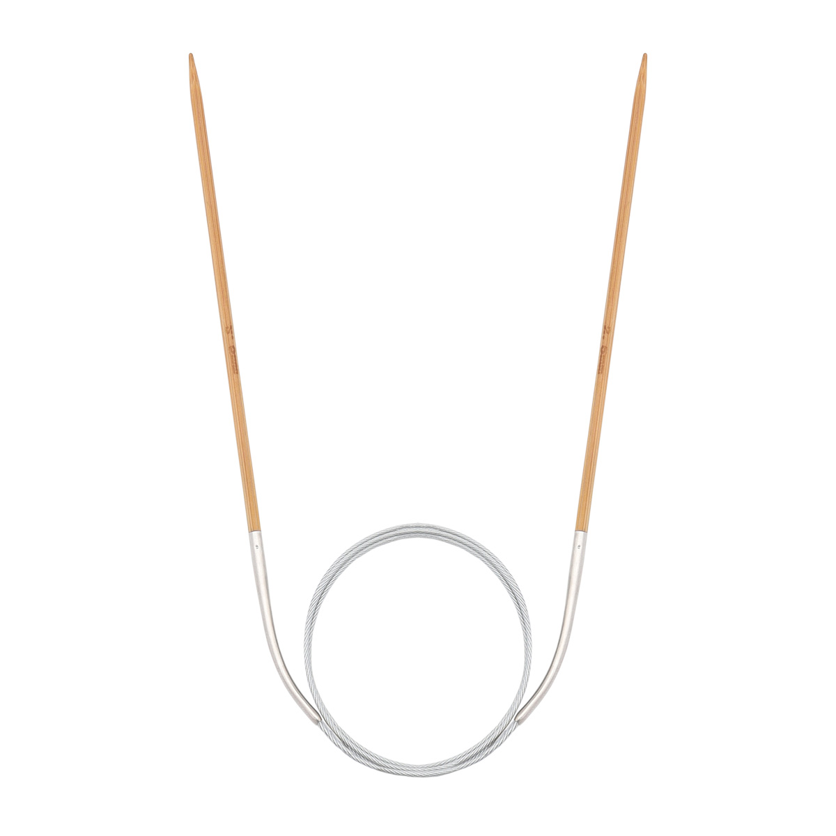 Спицы круговые Hobby Pro бамбуковые с металлическим тросиком 100 см 2.5 мм 942725 - фото 2