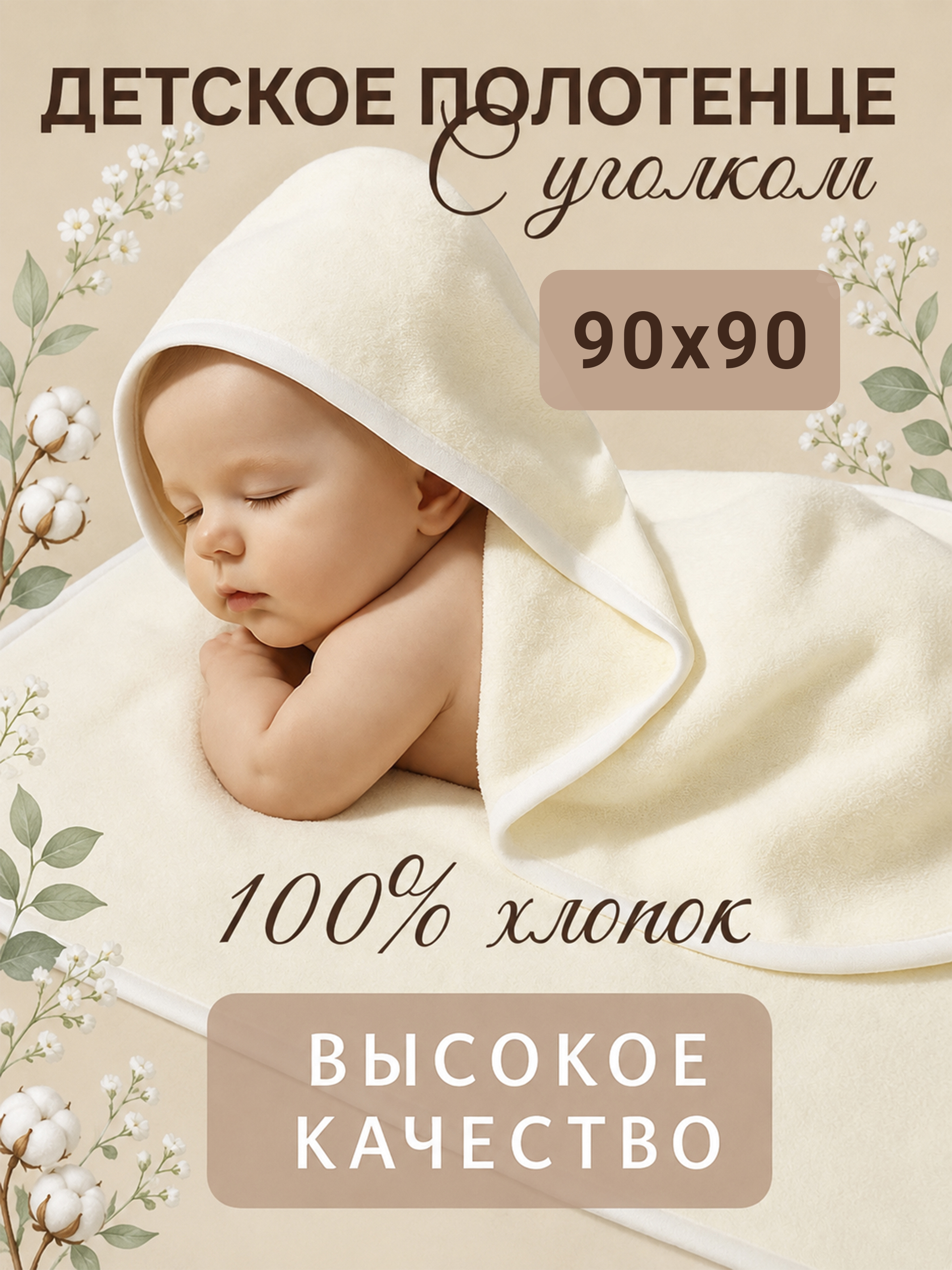 Полотенце уголок Утёнок 90 x 90 см 1 шт. - фото 2