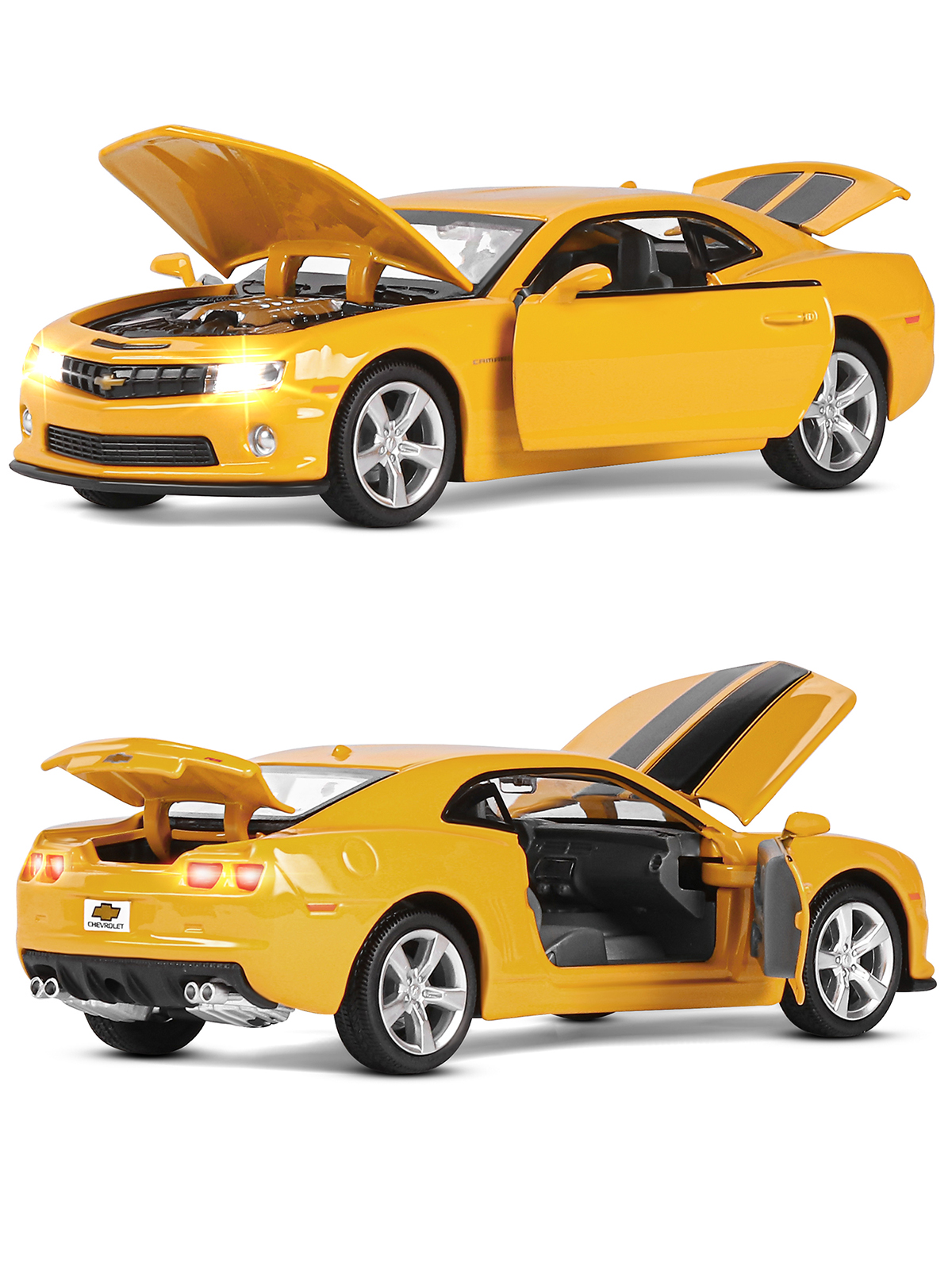 Автомобиль АВТОпанорама Chevrolet Camaro SS 1:32 JB1251155 - фото 9