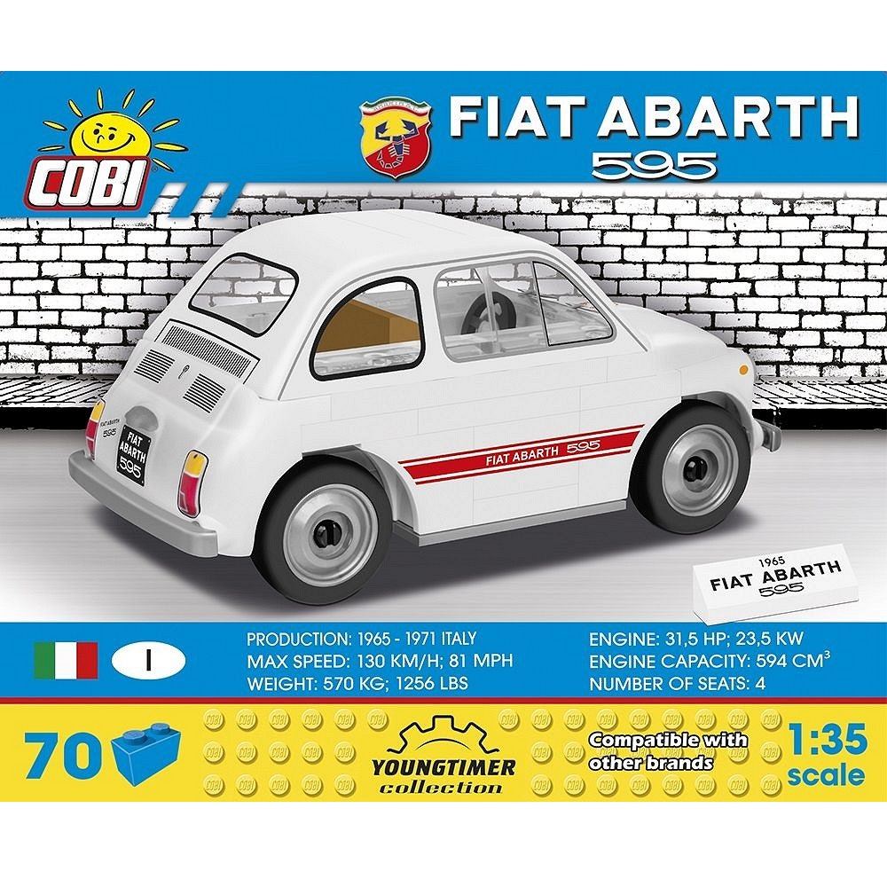 Конструктор COBI Автомобиль Fiat Abarth блочный - фото 11