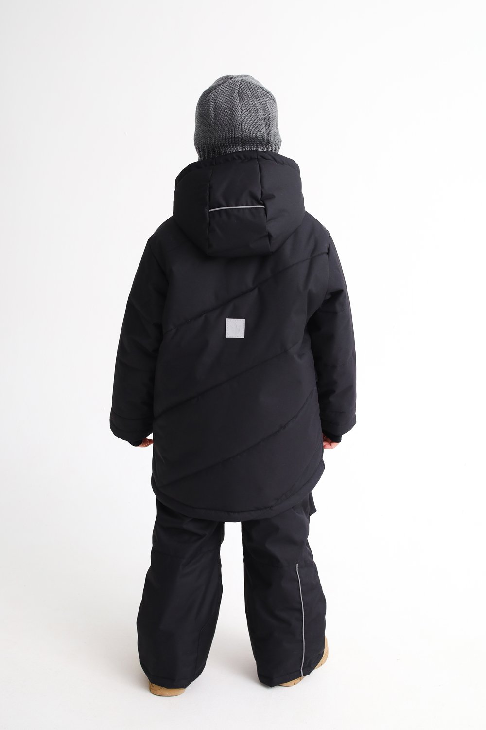 Куртка MINIDINO MDW1-JW016/0Куртка спортивная зимняя Асимметрия черный - фото 5