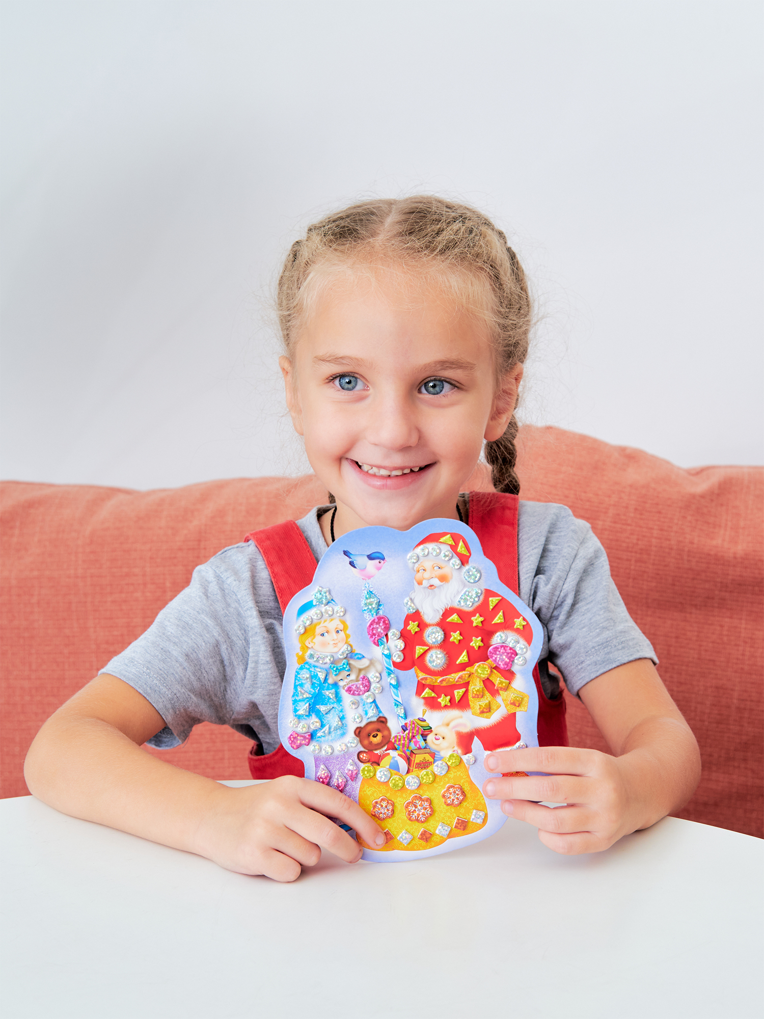 Набор для творчества Дрофа-Медиа Дед Мороз и Снегурочка аппликация - фото 6