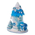 Набор для творчества Santa Lucia аппликация Зимний домик голубой