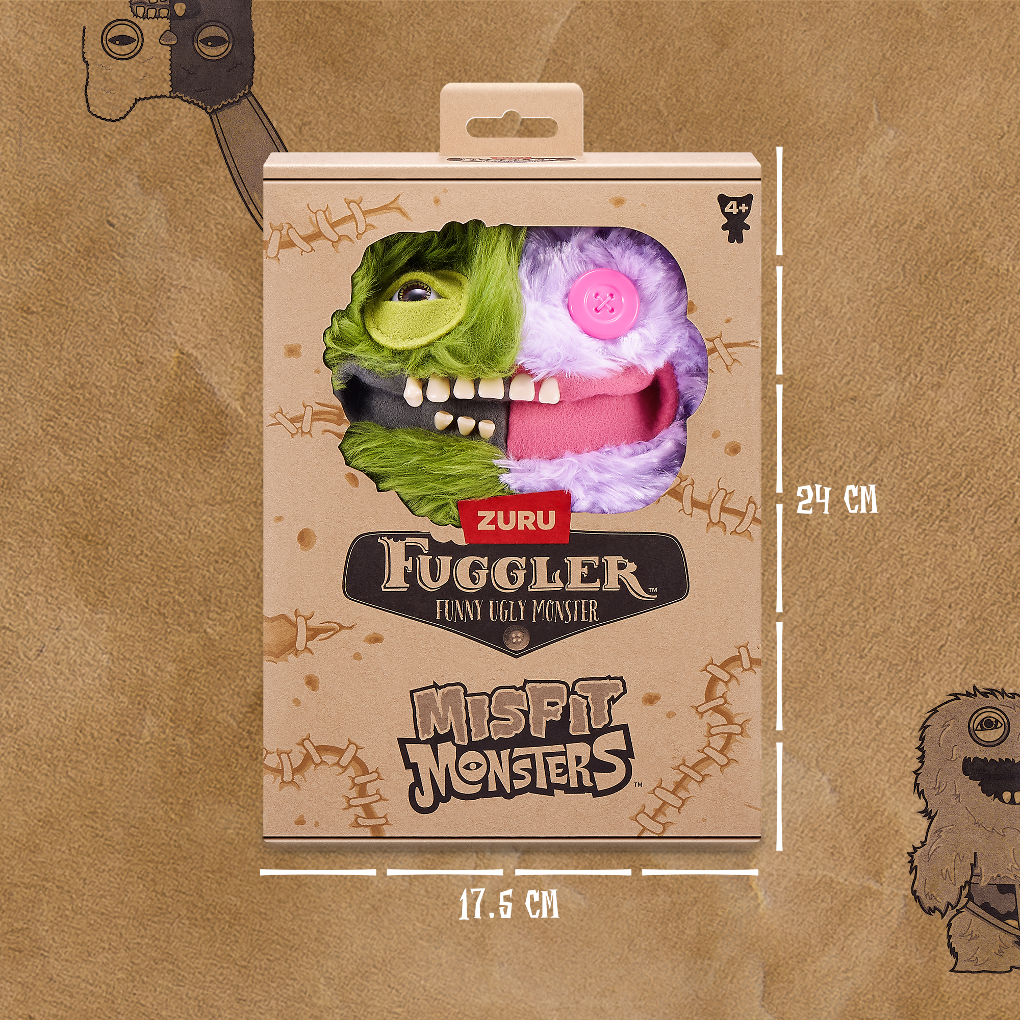 Мягкая игрушка FUGGLER зелено-фиолетовый - фото 3