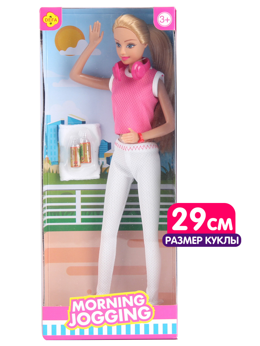 Кукла модельная Defa Lucy Утренняя пробежка 8441 //бело-розовый - фото 3