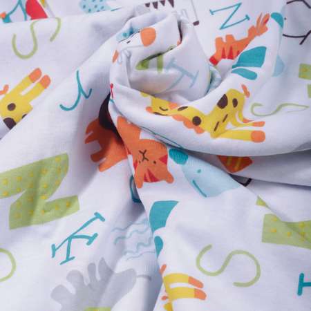 Пеленка Babyton трикотажная Азбука 1262