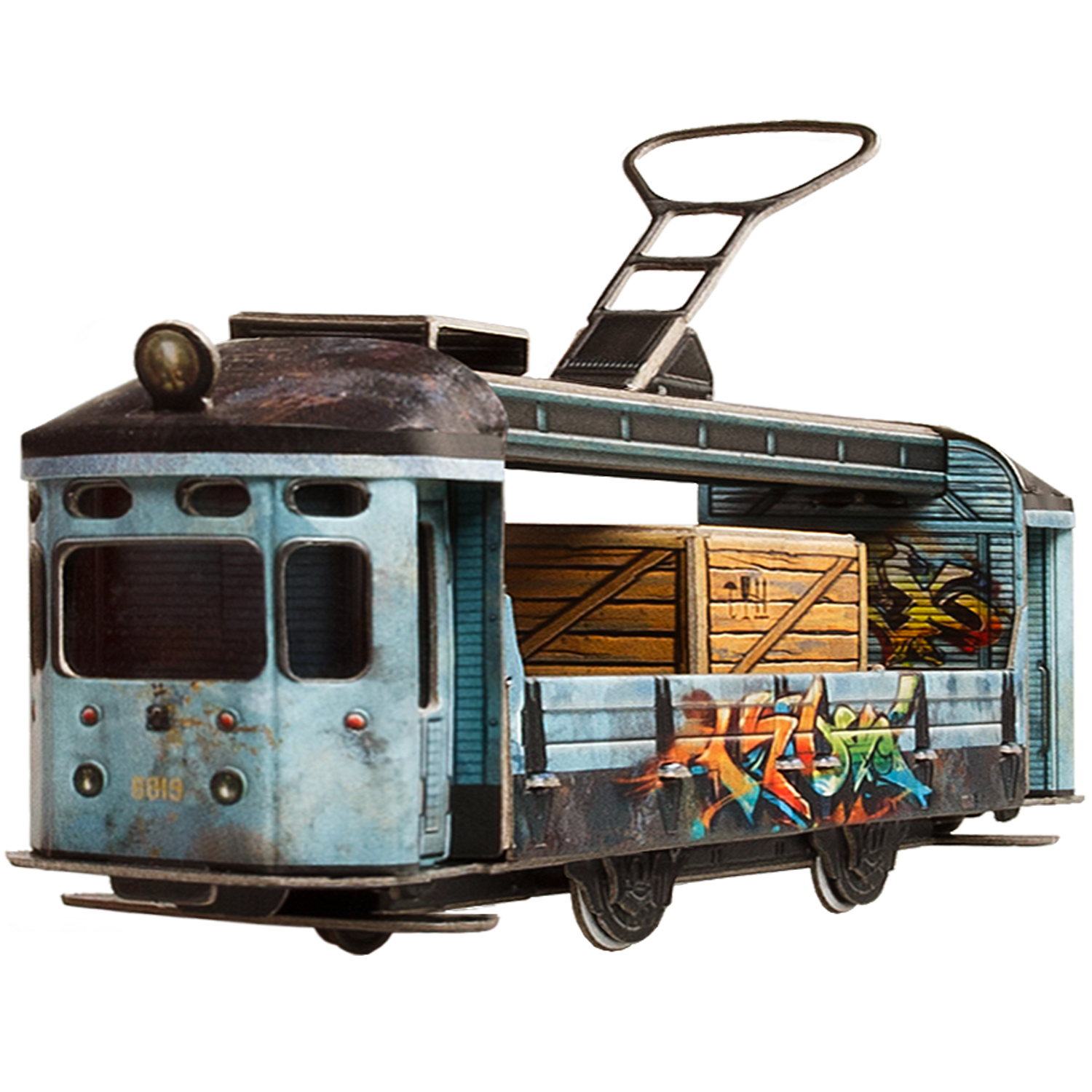 Сборная модель Умная бумага Трамвай с граффити 674-3 - фото 2