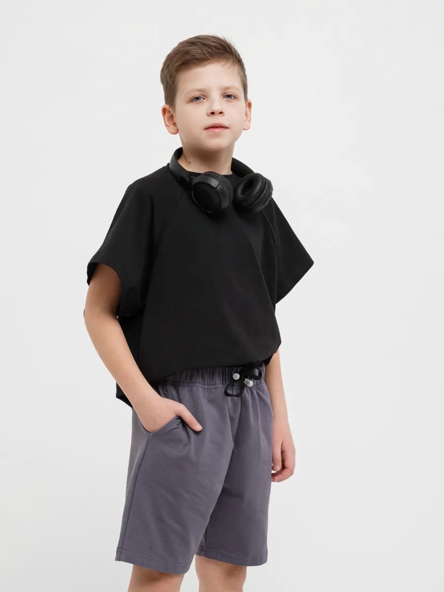 Шорты 3 шт Супер Пупс 3пр/шорты/черный/тмнсерый/тмнзеленый - фото 4