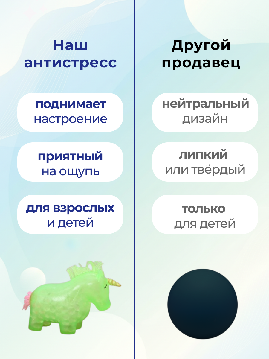 Игрушка-антистресс iLikeGift сквиш Единорог зеленый - фото 7