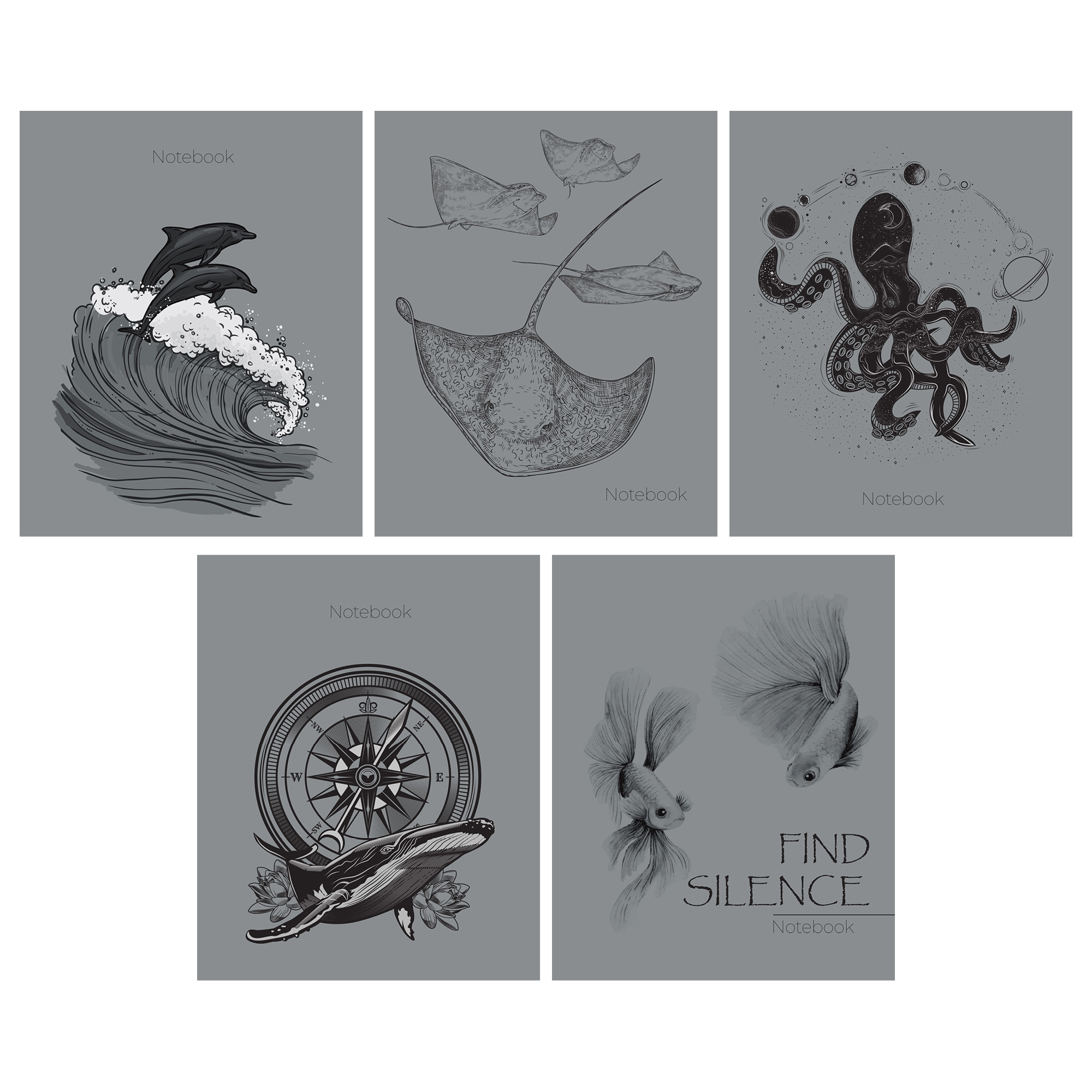 Изображение товара Общая тетрадь Полиграф Принт А5 48 листов клетка в ассортименте