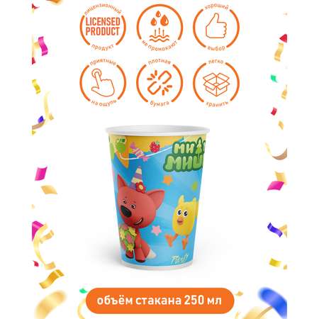 Набор бумажных стаканов PRIORITY для праздника Мимимишки 18 шт
