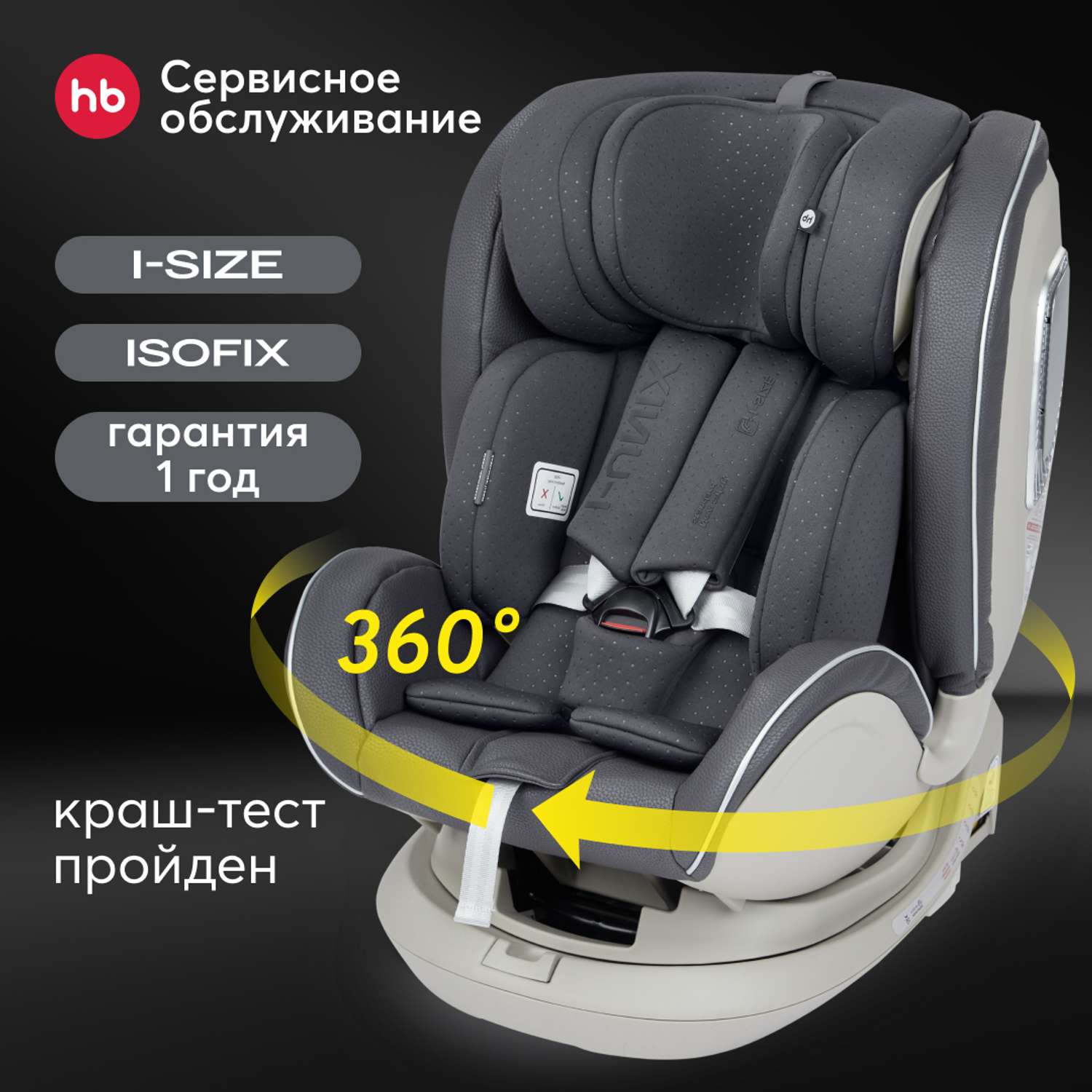Автокресло Happy Baby I-Unix Isofix 0+/1/2/3 (0-36 кг) - фото 3