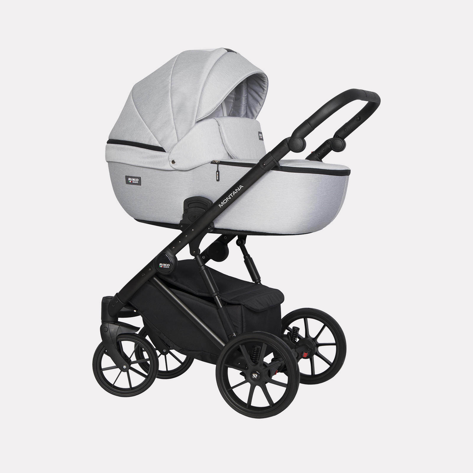 Коляска 3в1 Riko Basic Montana серый - фото 1