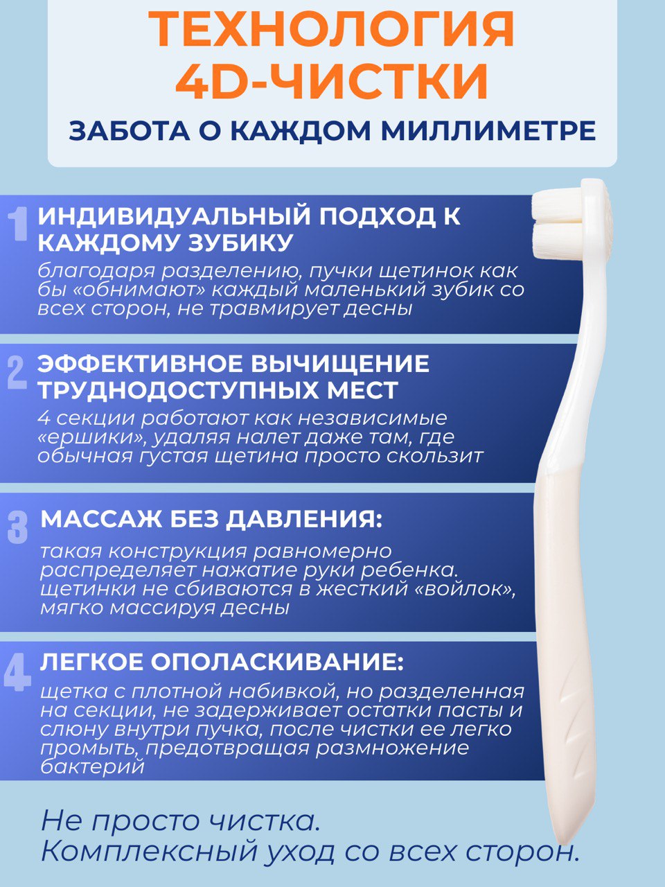 Зубная щетка классическая Чистый Зуб от 0 лет 1 шт. - фото 3