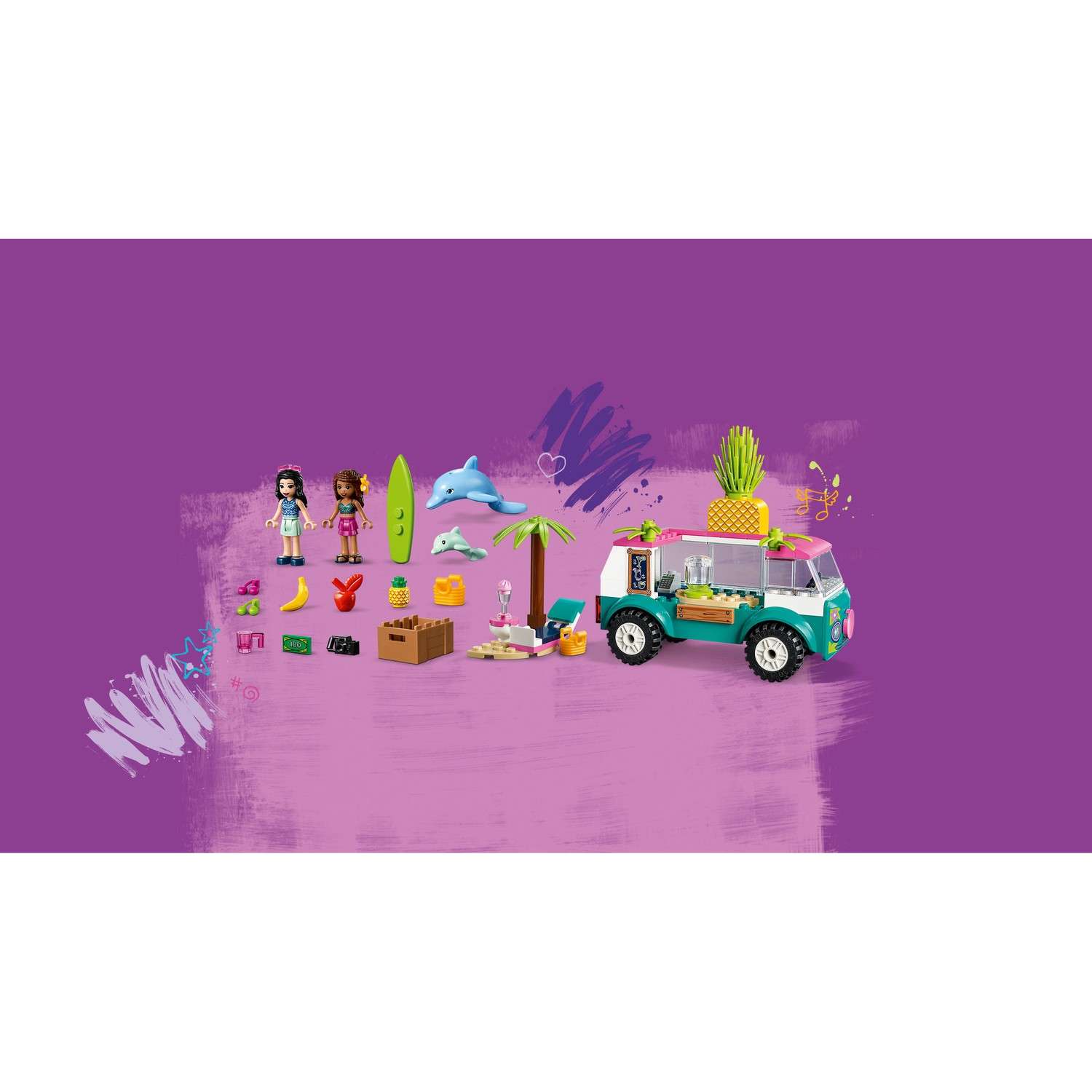 Конструктор LEGO Friends Фургон-бар приготовления сока блочный - фото 11