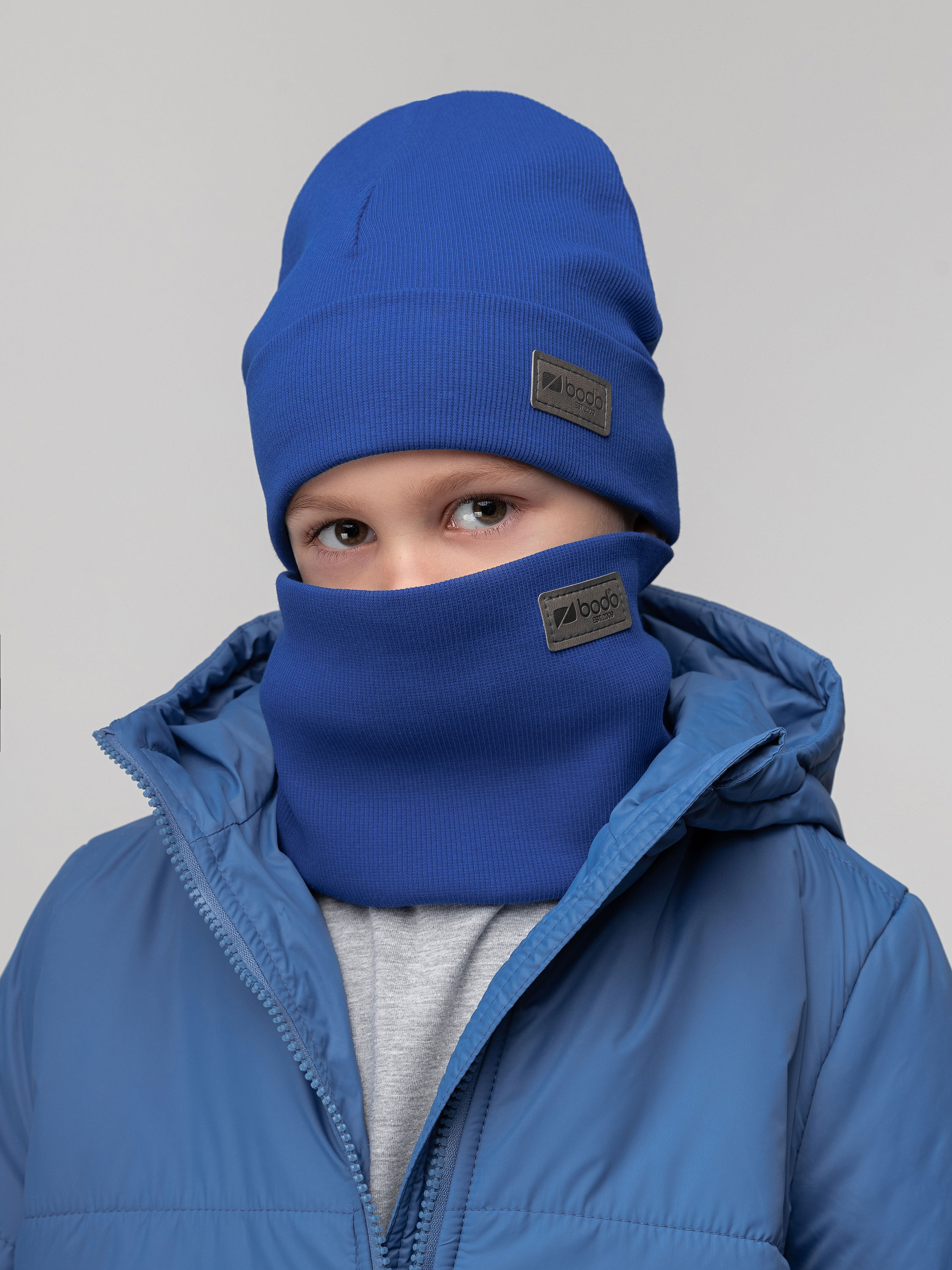Шапка и снуд Bodo 13-201MU_синий - фото 2
