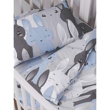 Комплект постельного белья Lemony kids в овальную кроватку Carlo Серый 3 предмета