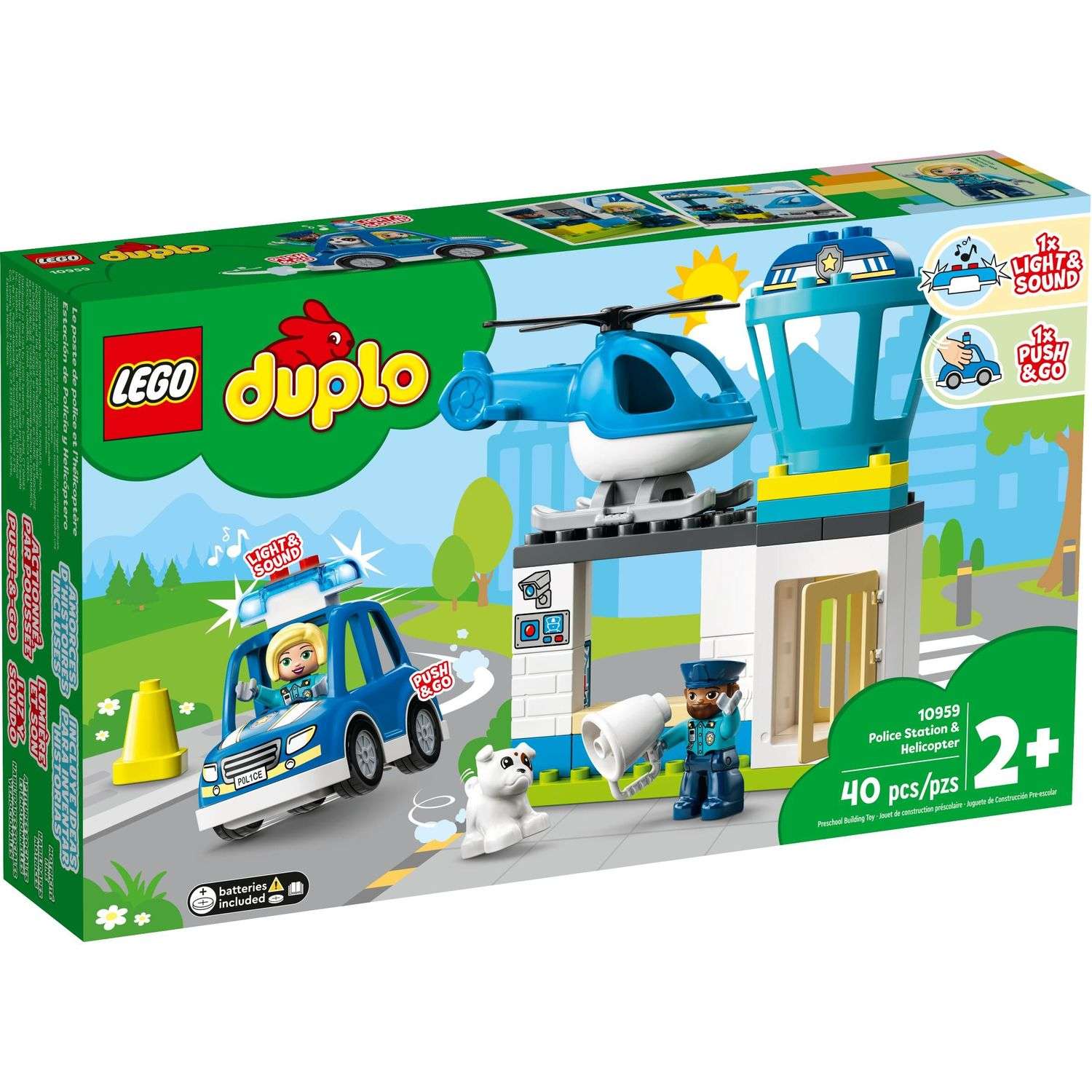 Конструктор LEGO DUPLO Полицейский участок и вертолёт 40 дет. - фото 1