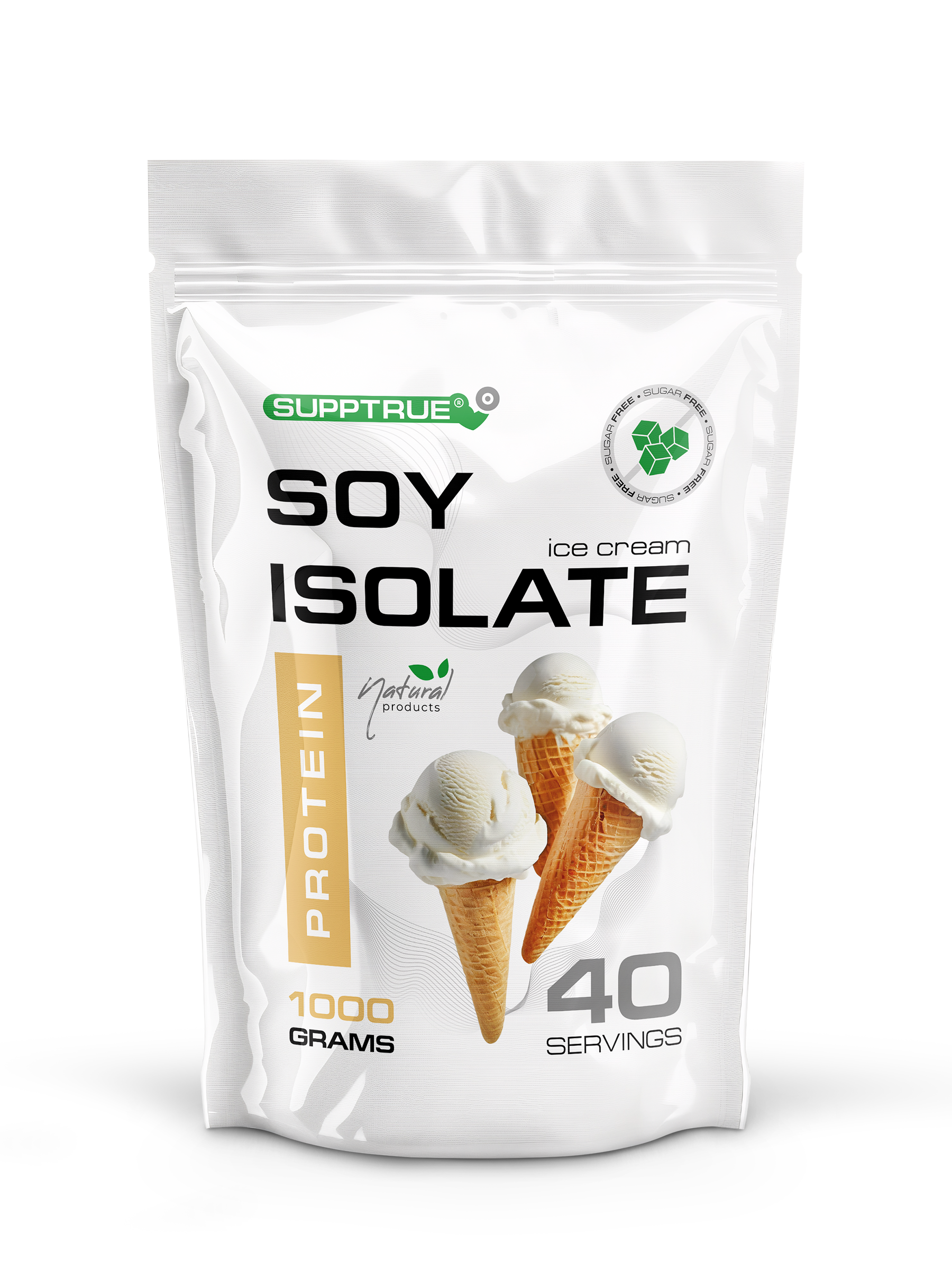 Протеин 1 кг SUPPTRUE soy isolate ice cream - фото 1