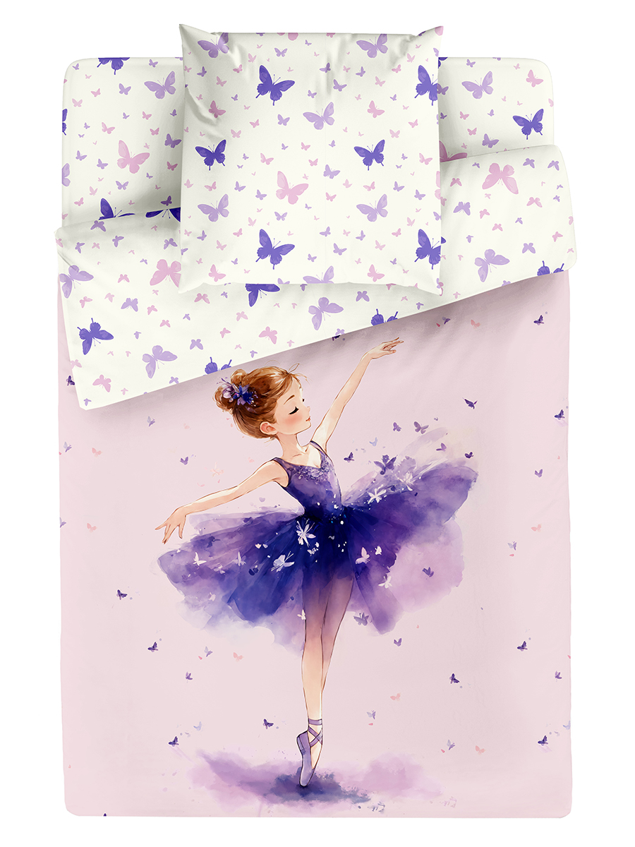 Комплект постельного белья BRAVO kids dreams Балерина поплин полутораспальный 3 предм. - фото 14