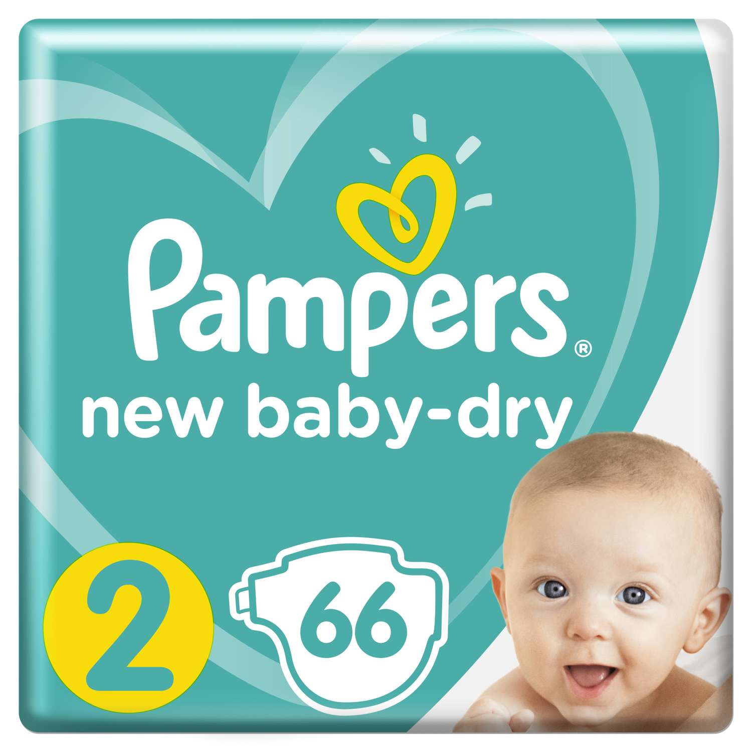 Подгузники Pampers New Baby-Dry 2 (4-8 кг) 66 шт. - фото 1